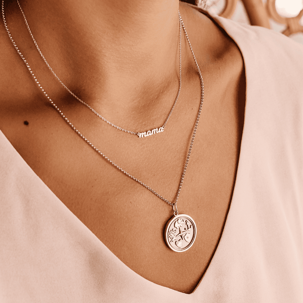 Reflection Coin Pendant Necklace