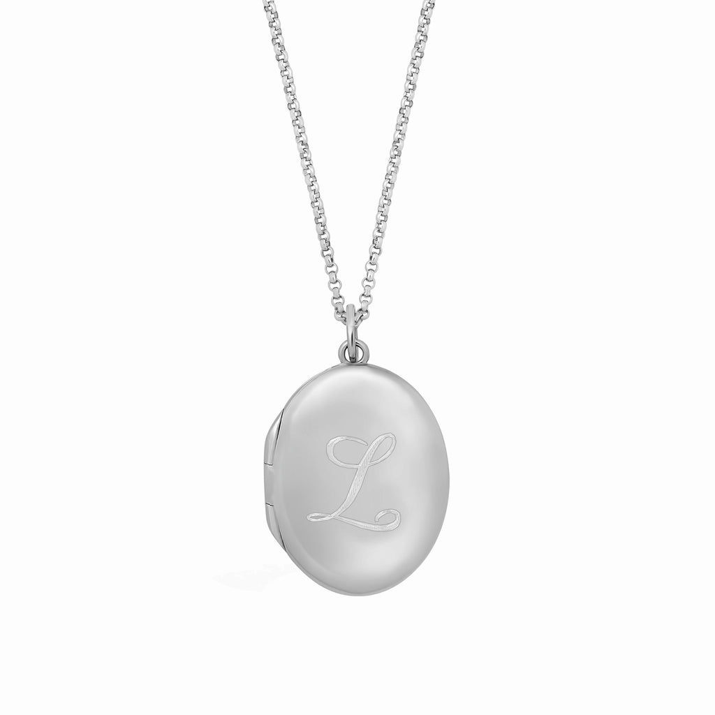 Oval Personalized Locket Necklace
