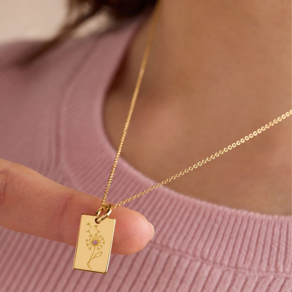 Mini Dog Tag Necklace – Ellie Fund