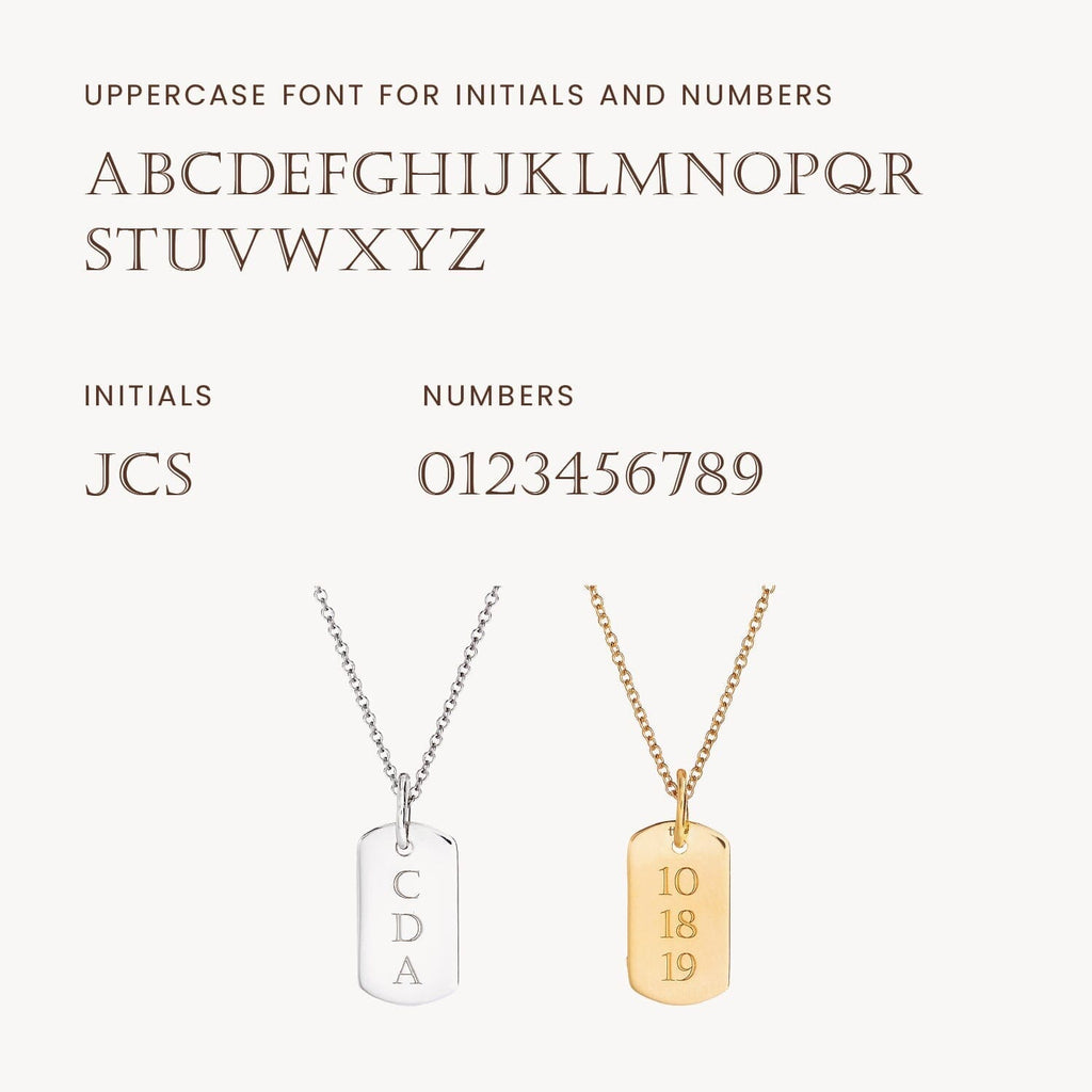 Rounded Mini Dog Tag Necklace