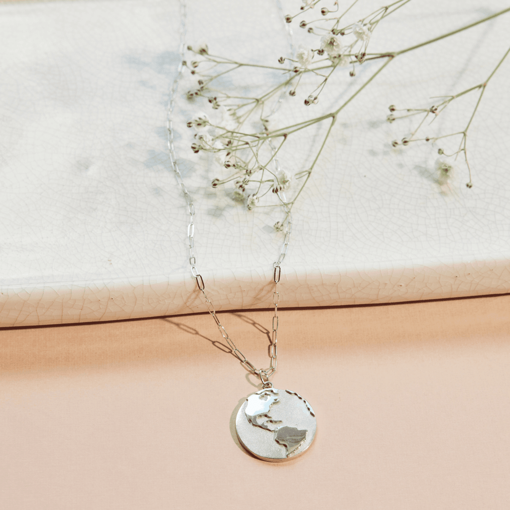Reflection Coin Pendant Necklace