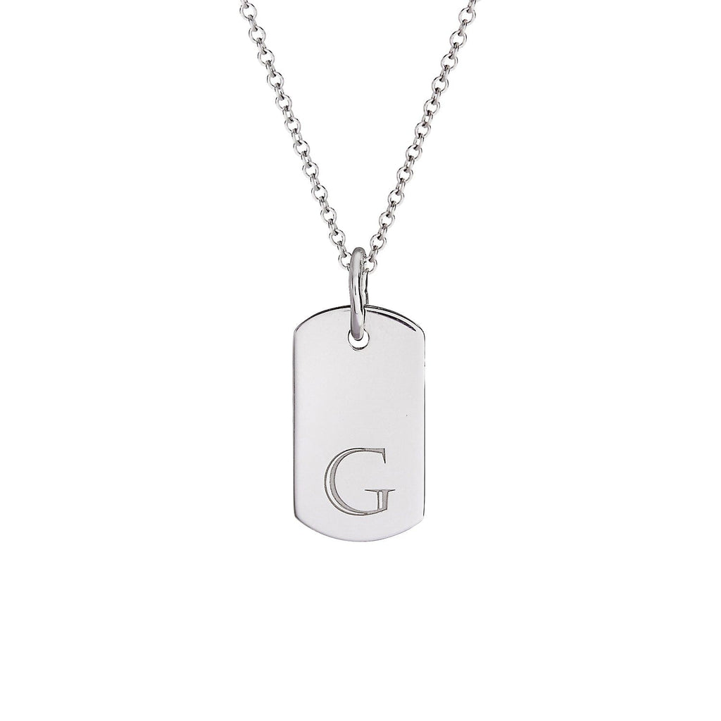 Rounded Mini Dog Tag Necklace