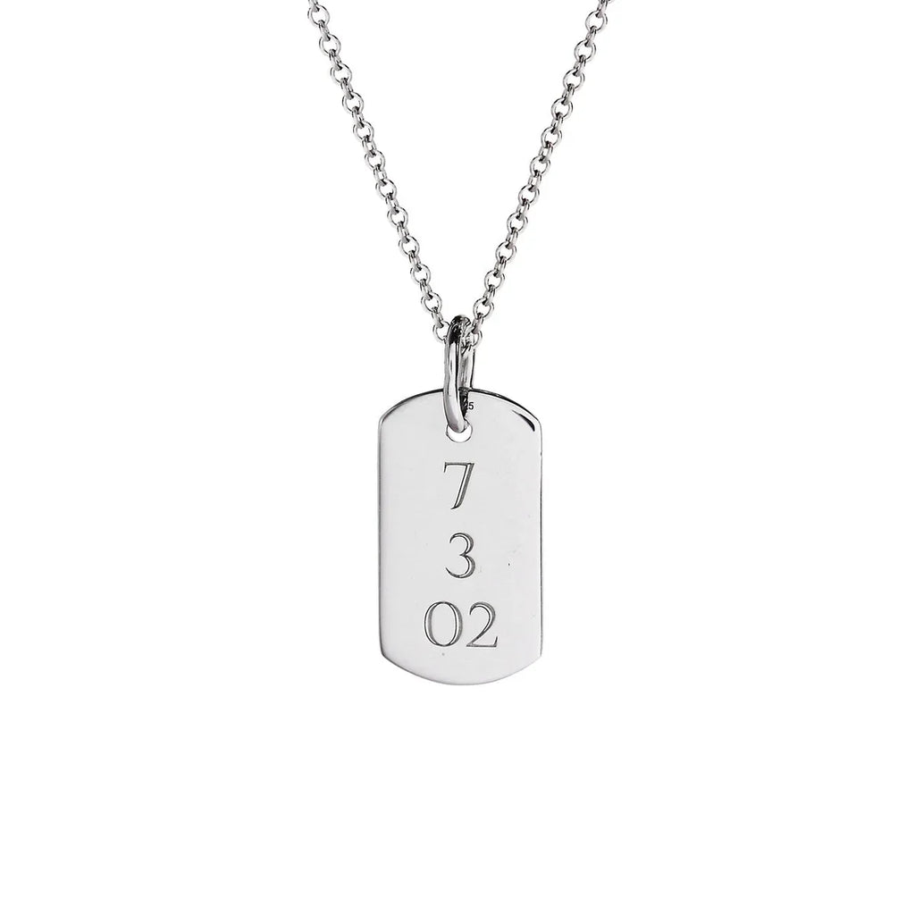 Rounded Mini Dog Tag Necklace