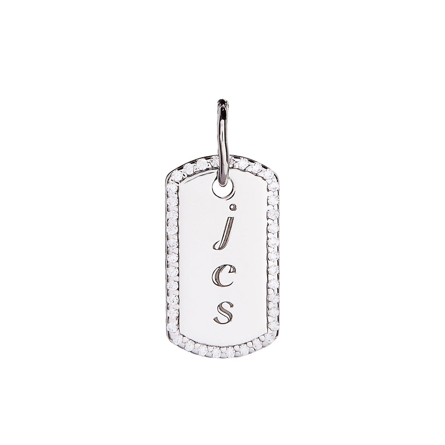Pavé Small Dog Tag