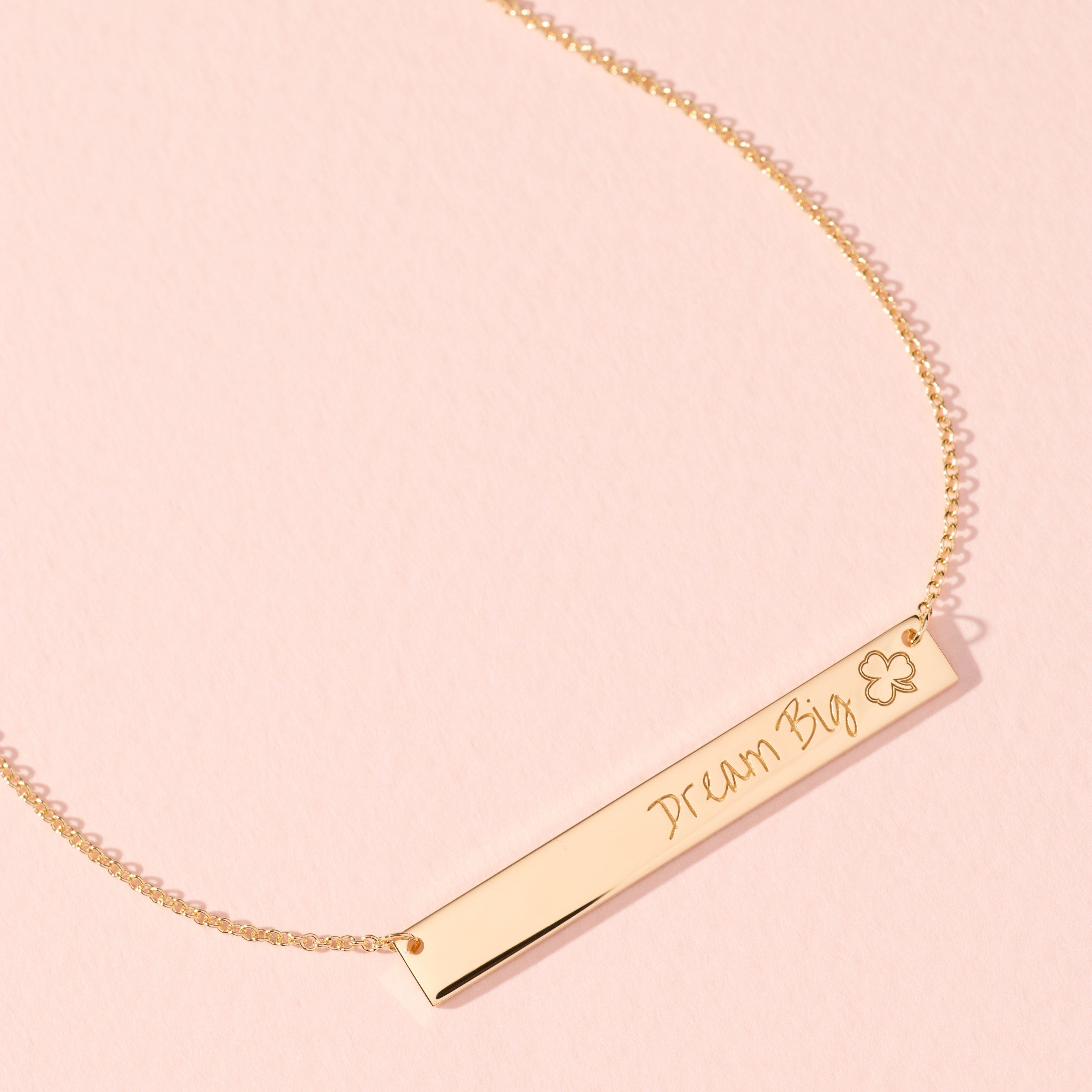 Laxachusetts Dream Big Skinny Bar Necklace
