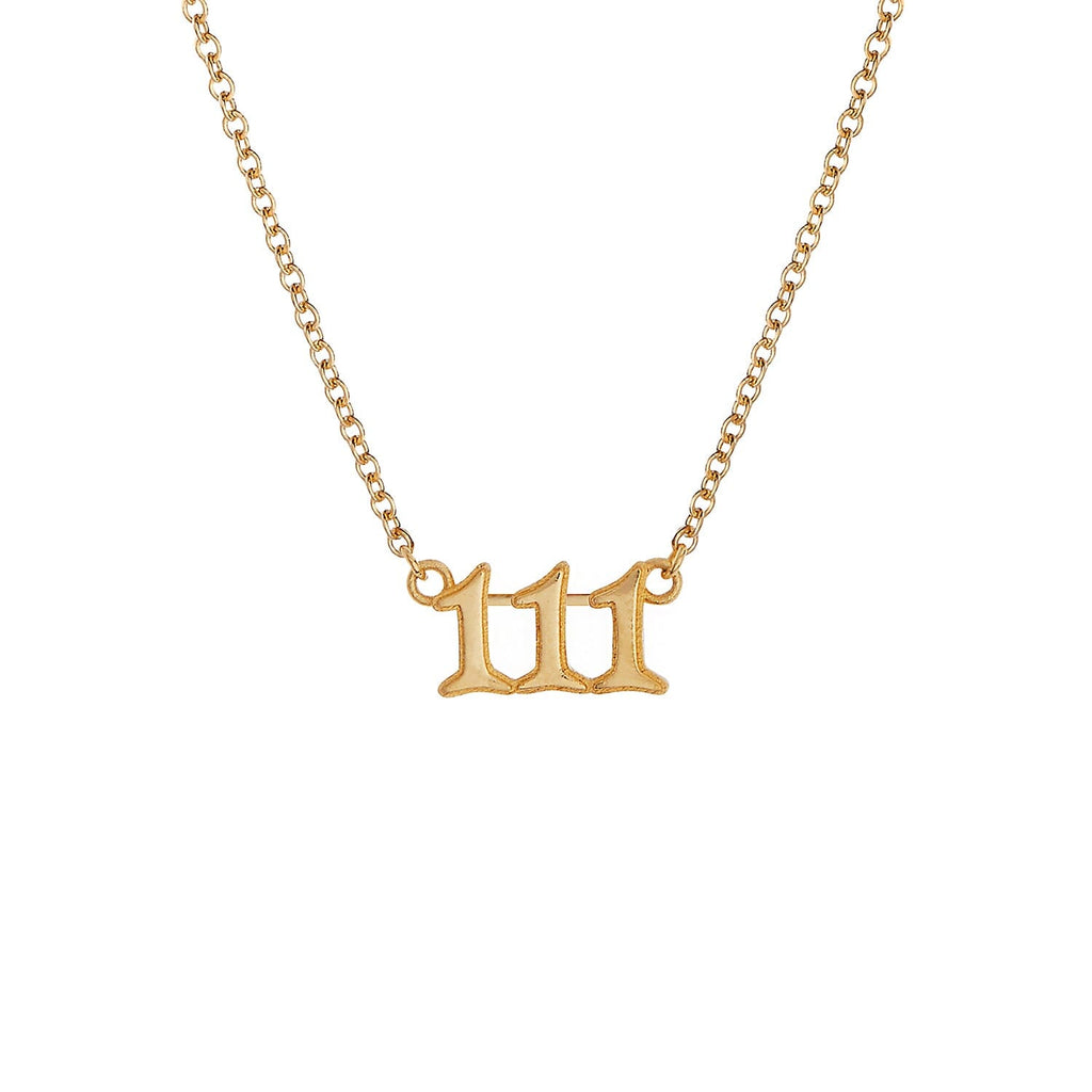14k Gold Angel Number Necklace