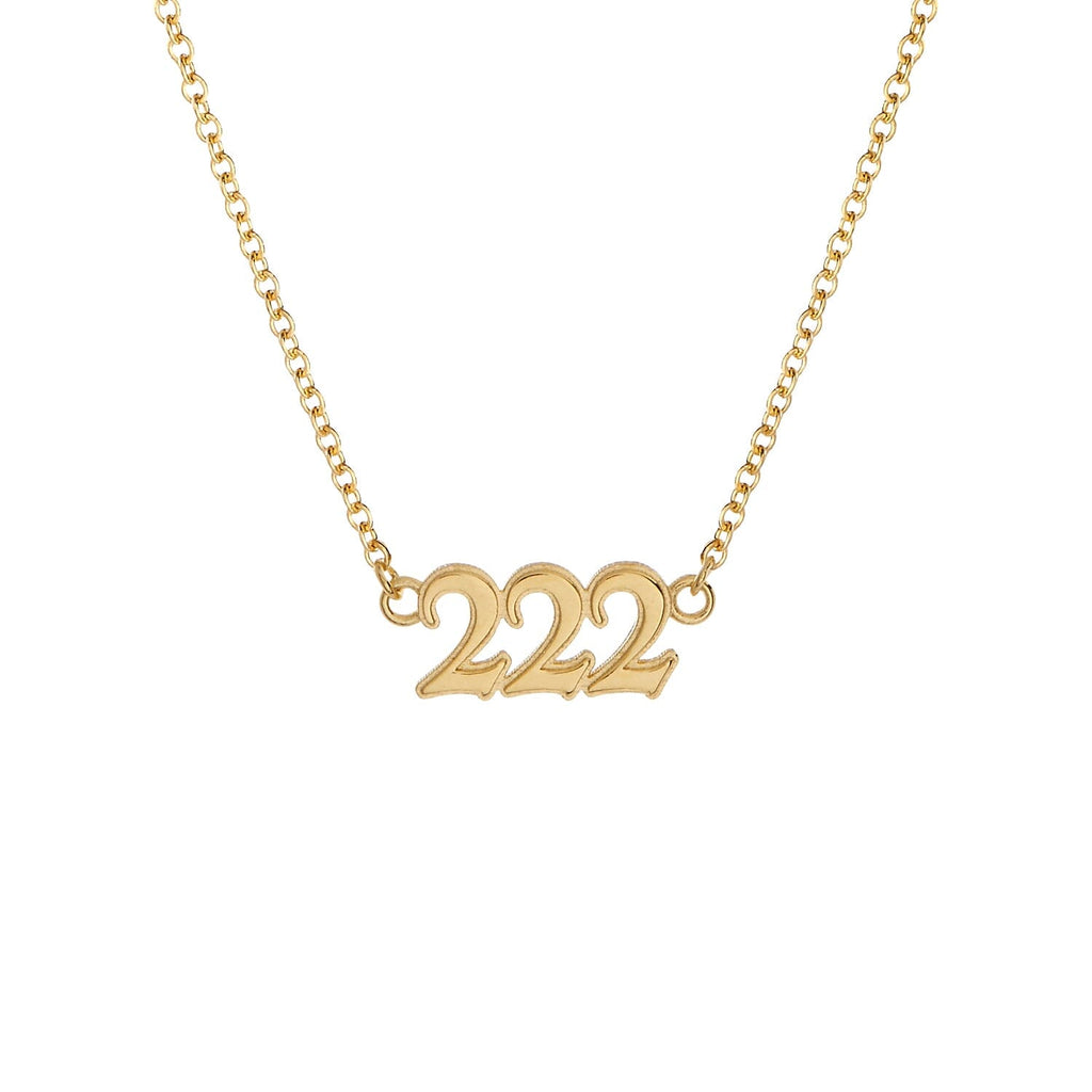 14k Gold Angel Number Necklace