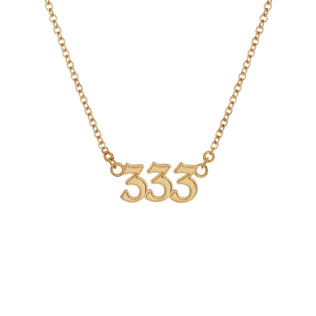 14k Gold Angel Number Necklace