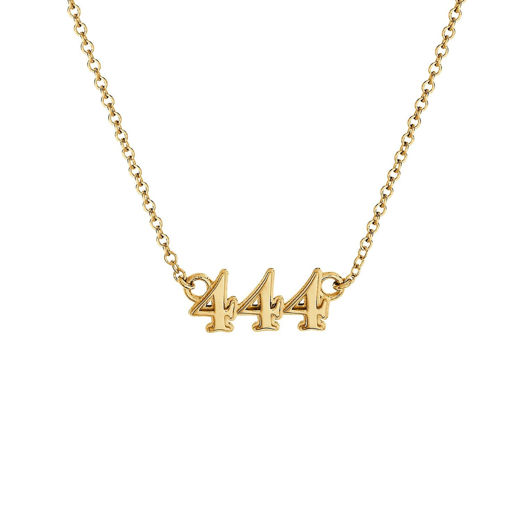 14k Gold Angel Number Necklace