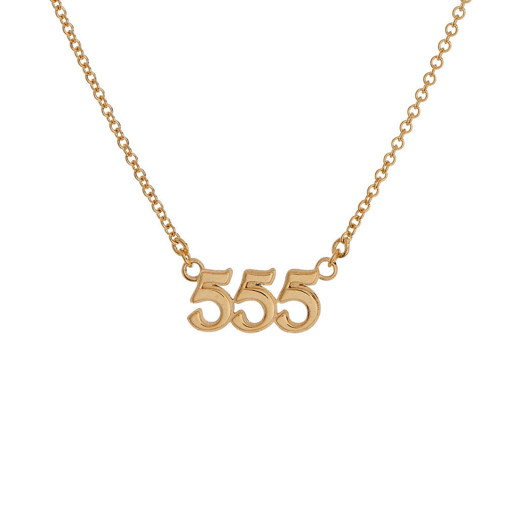 14k Gold Angel Number Necklace