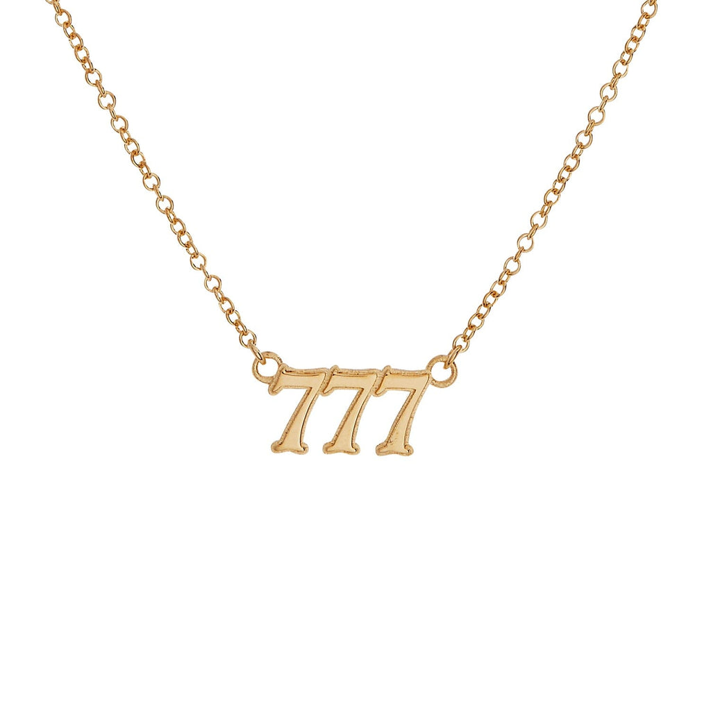 14k Gold Angel Number Necklace