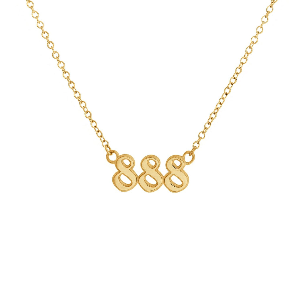 14k Gold Angel Number Necklace