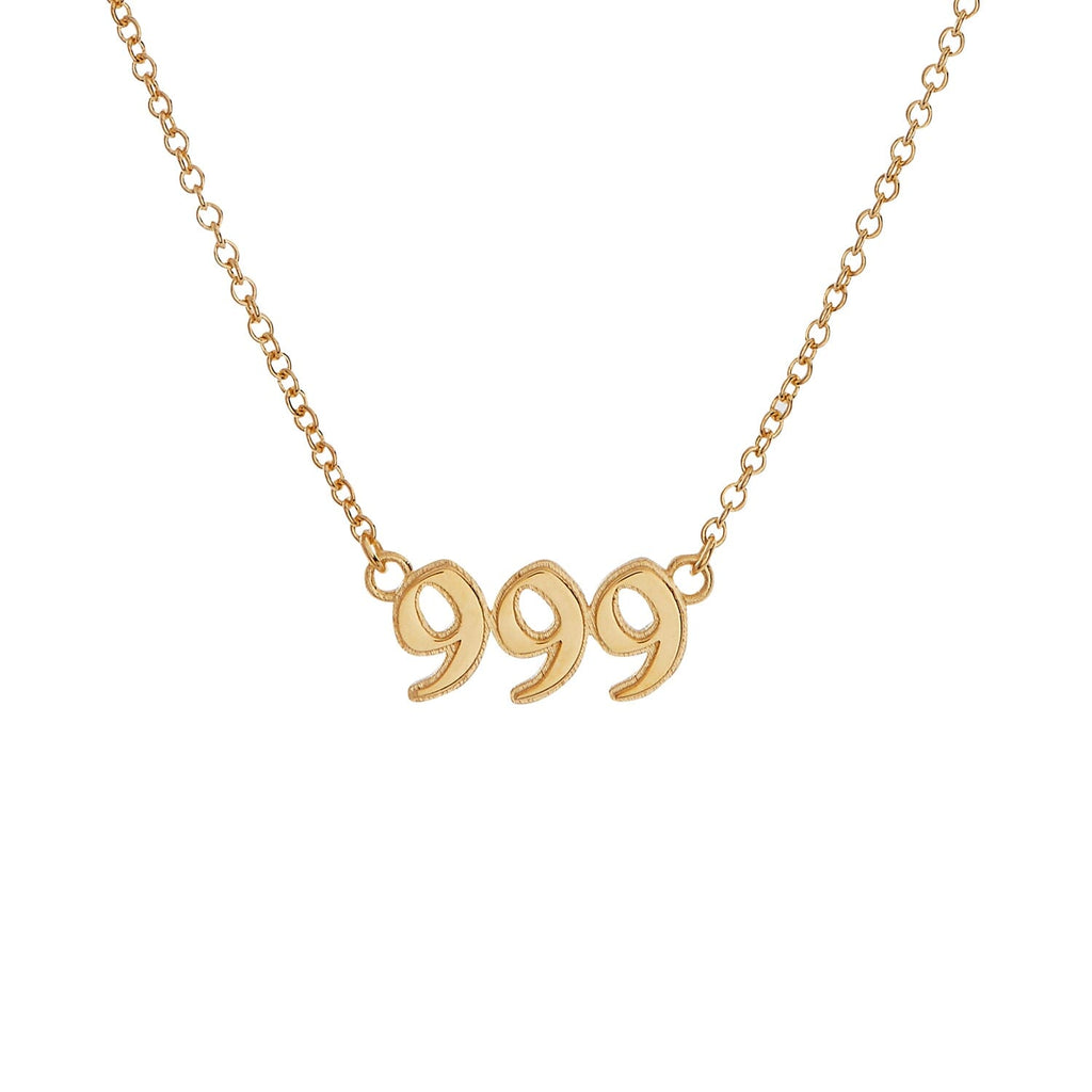 14k Gold Angel Number Necklace