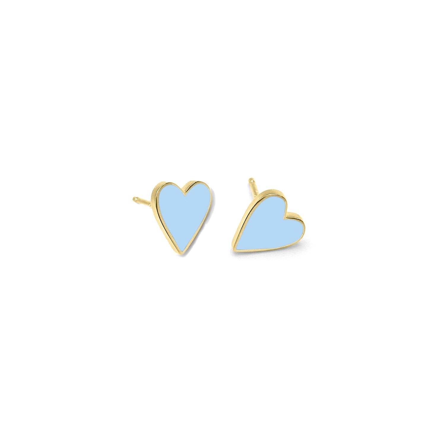 Enamel Heart Stud Earrings