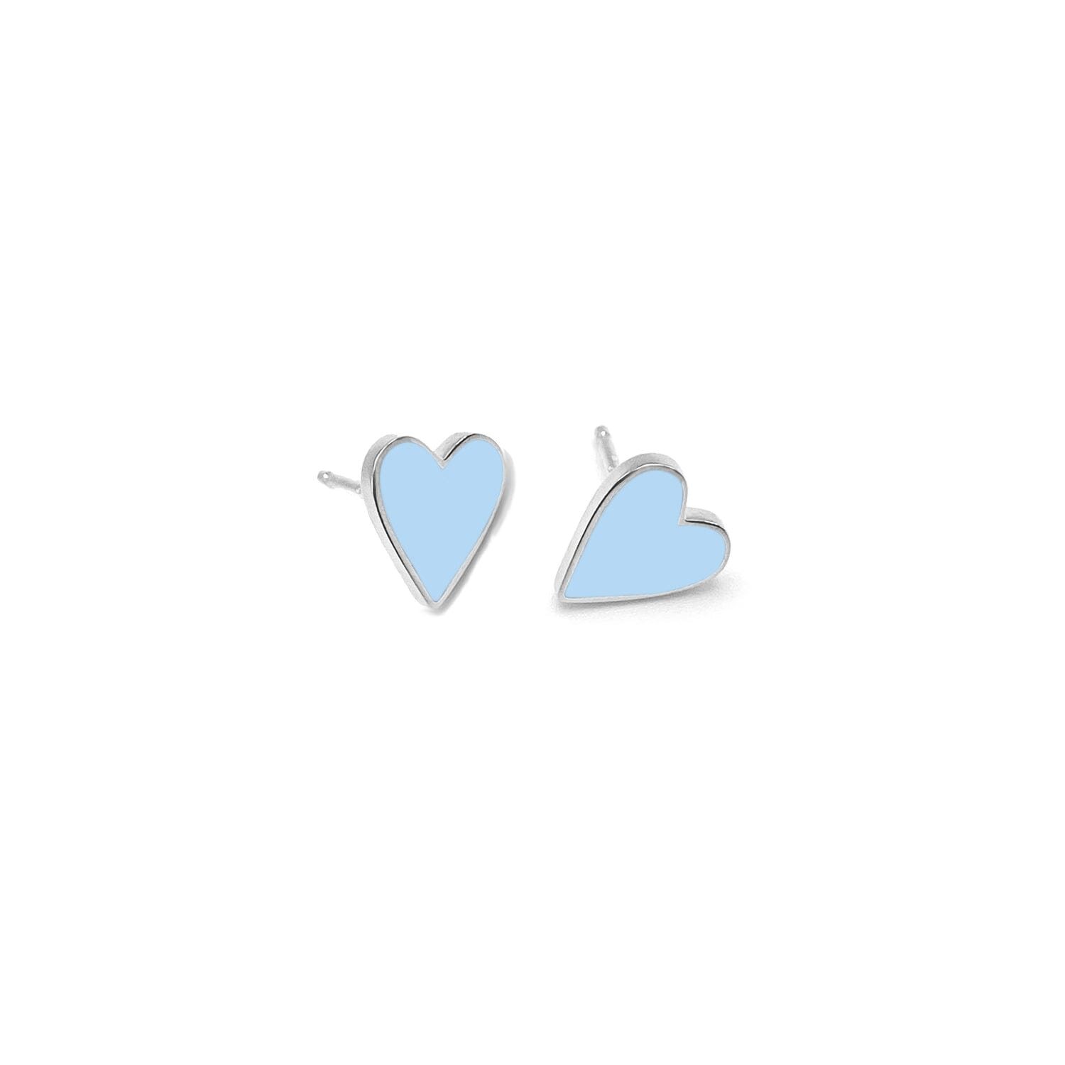 Enamel Heart Stud Earrings