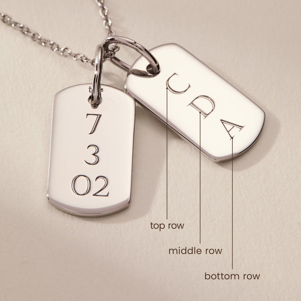 Rounded Mini Dog Tag Necklace