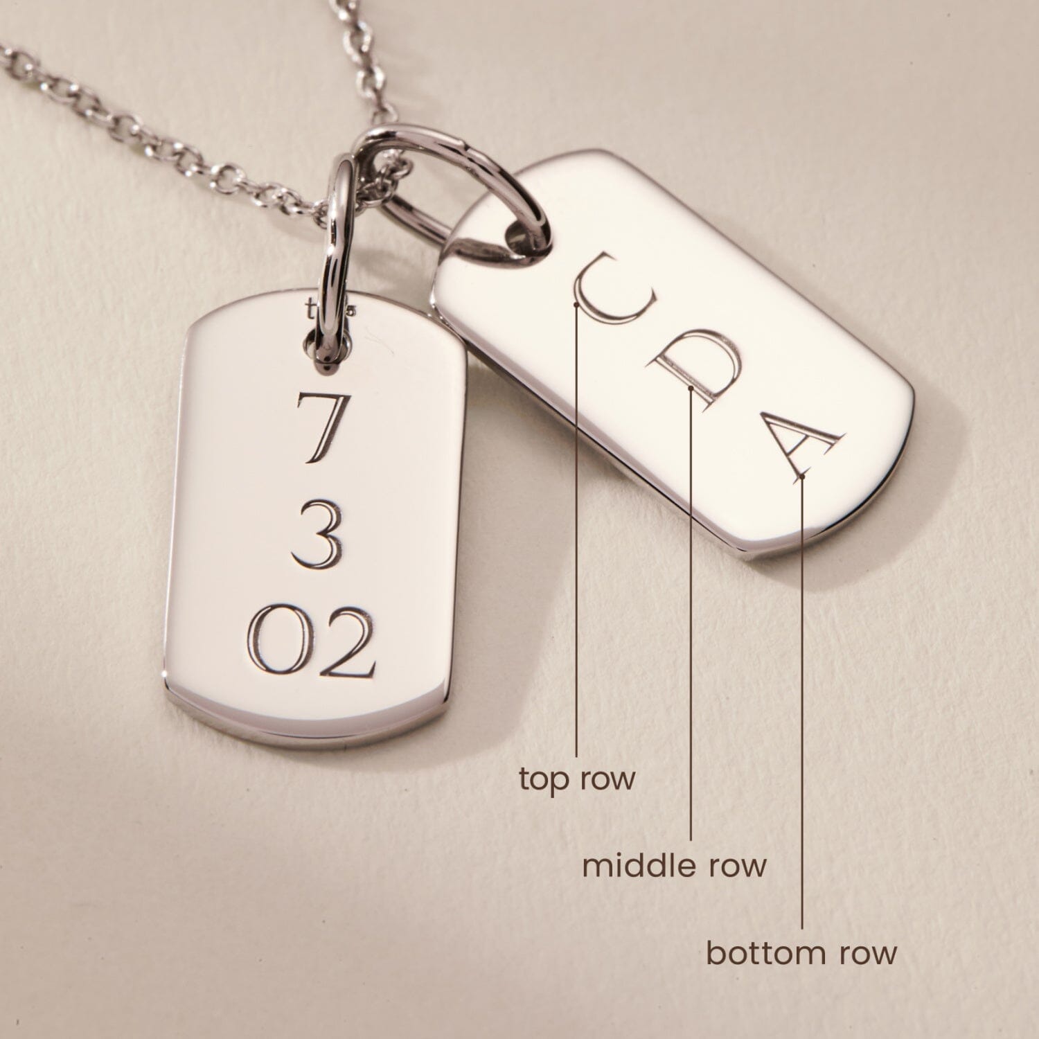 お*き様 END MINIATURE DOGTAG NECKLACE 定価¥17 Rounded Mini Dog Tag