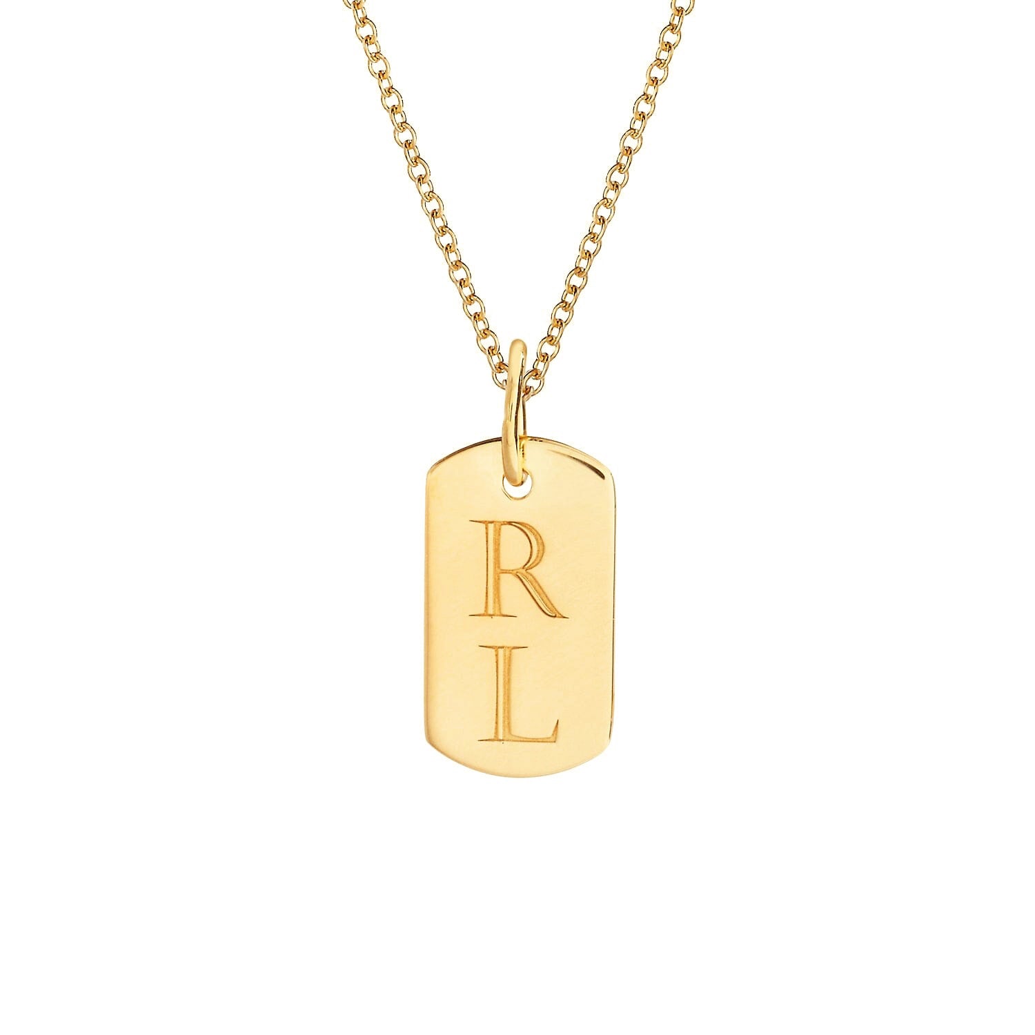 Rounded Mini Dog Tag Necklace