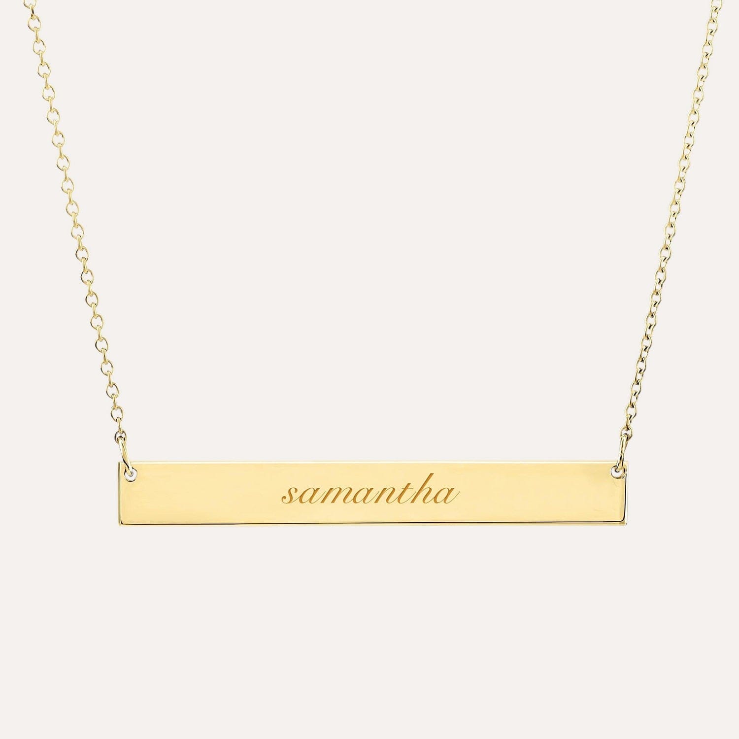 Script Skinny Bar Necklace