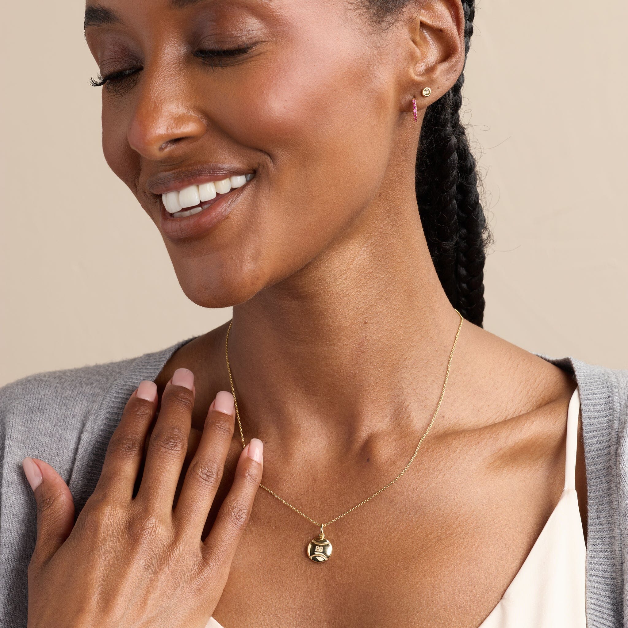 Baseball Charm Necklace