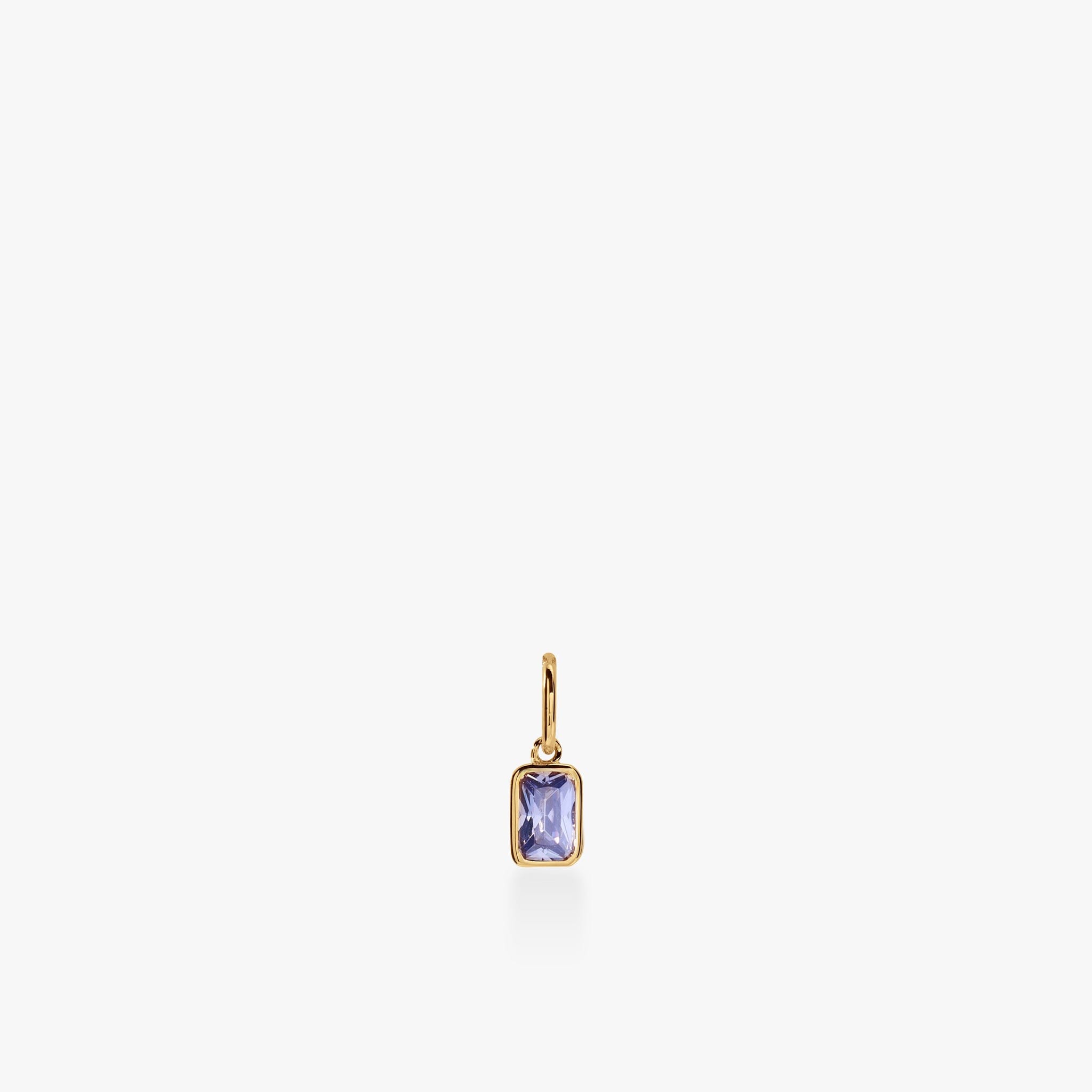 Baguette Birthstone Charm
