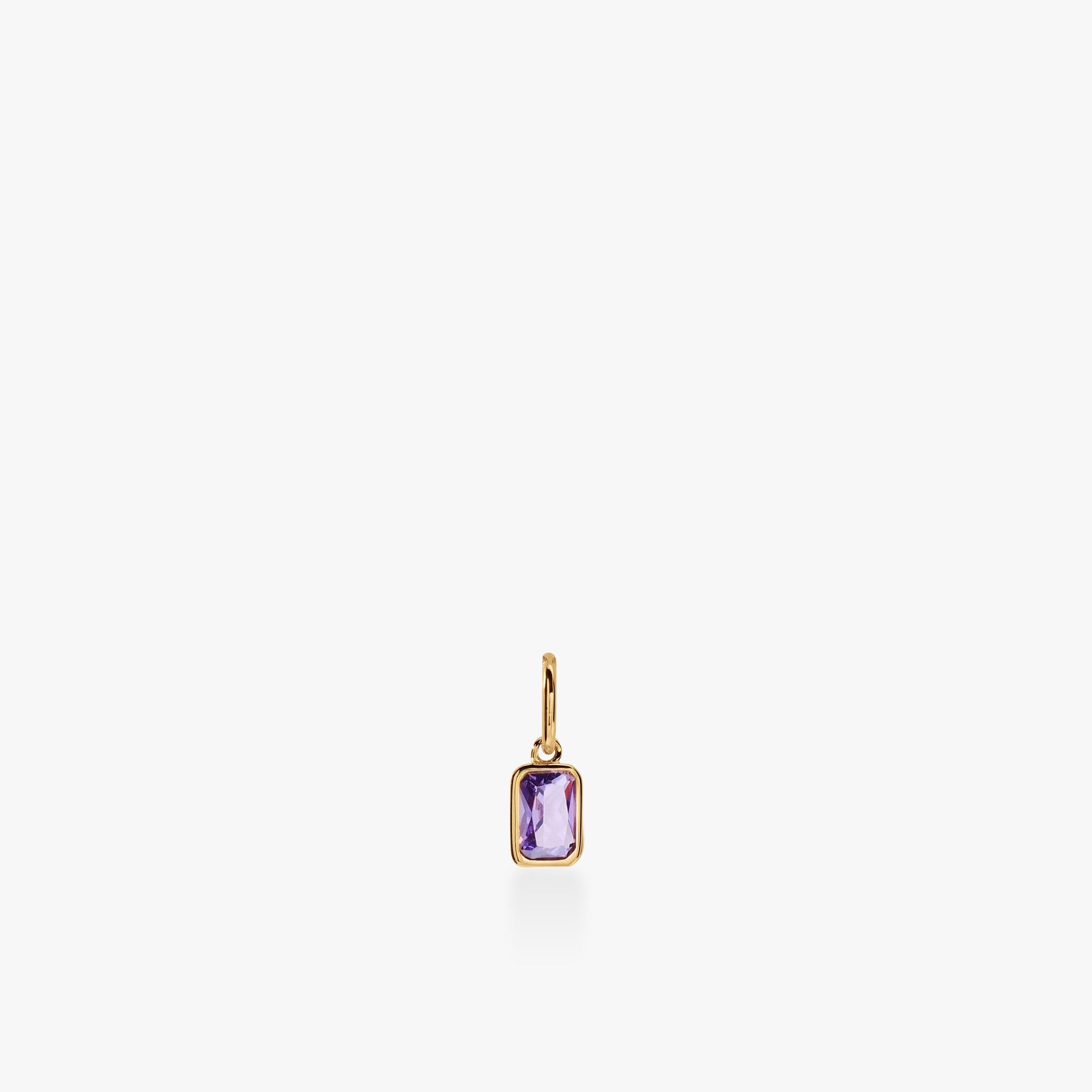 Baguette Birthstone Charm