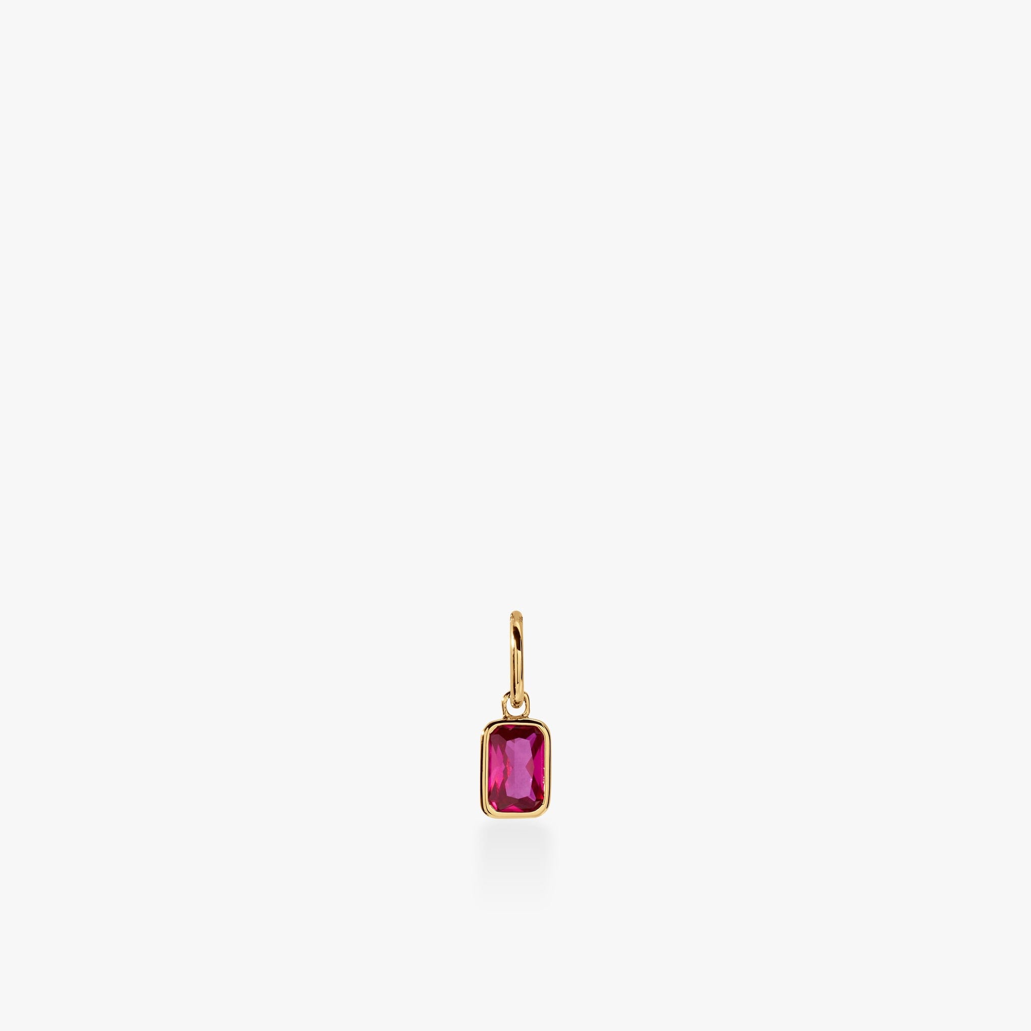 Baguette Birthstone Charm