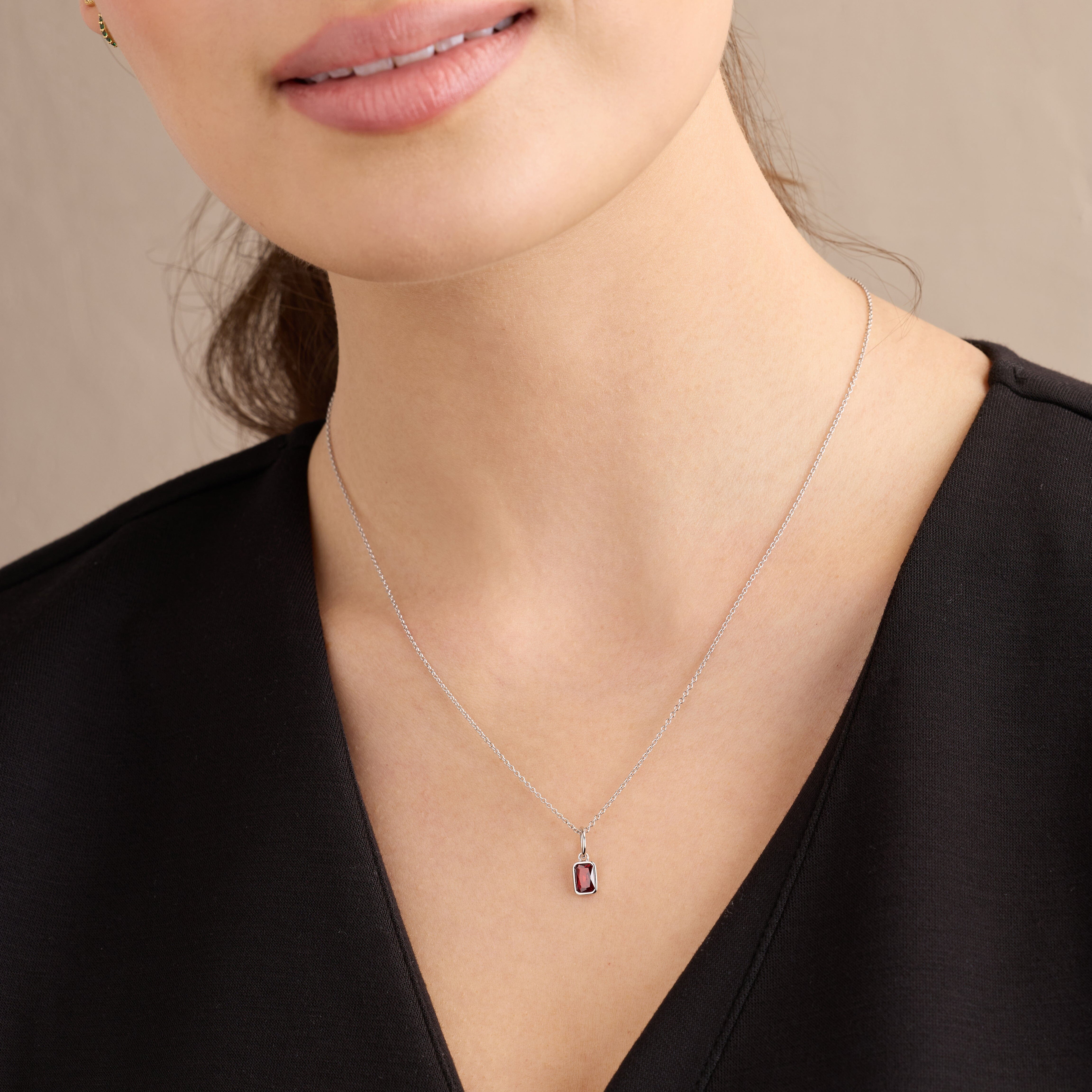 Baguette Birthstone Charm