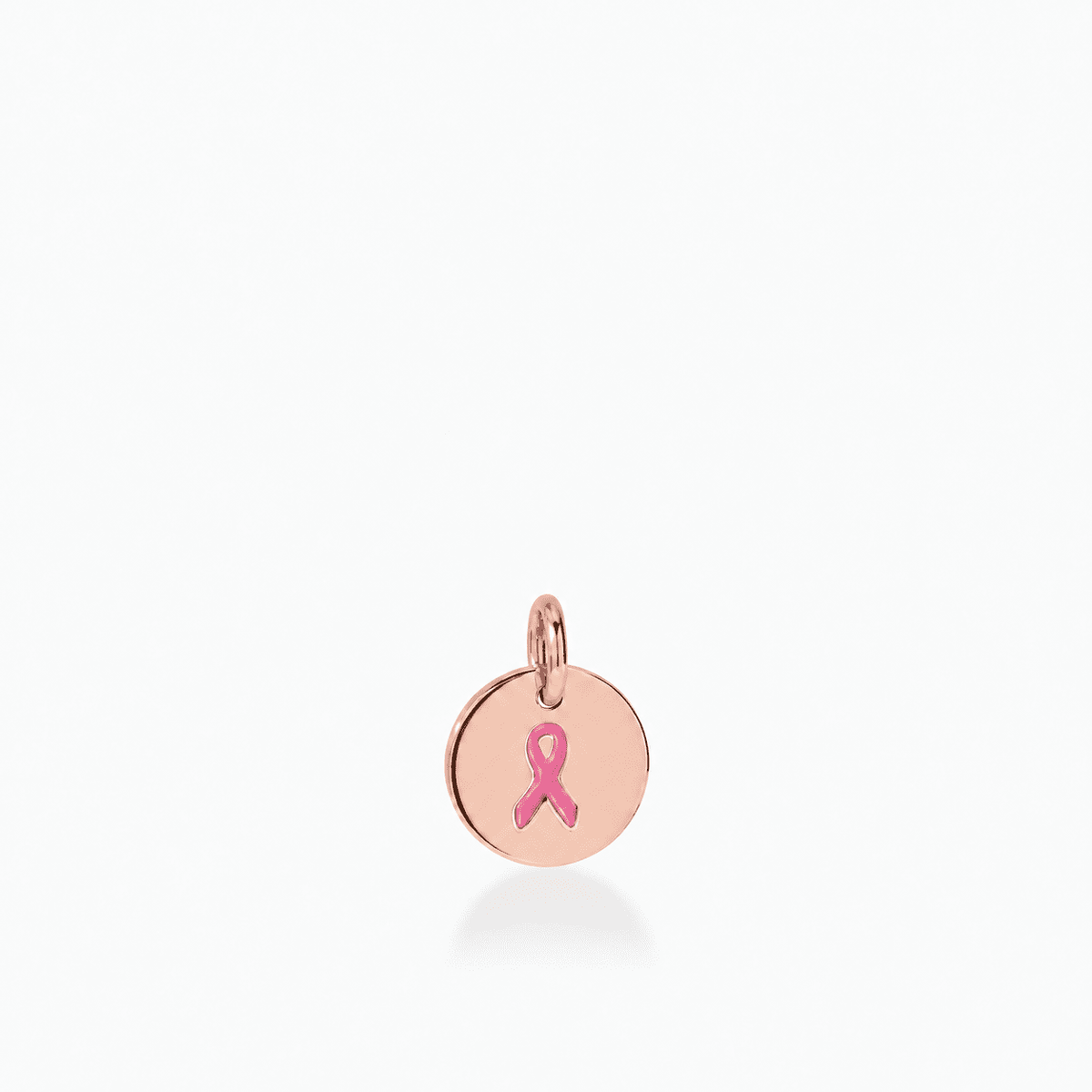 Breast Cancer Ribbon Circle Tag
