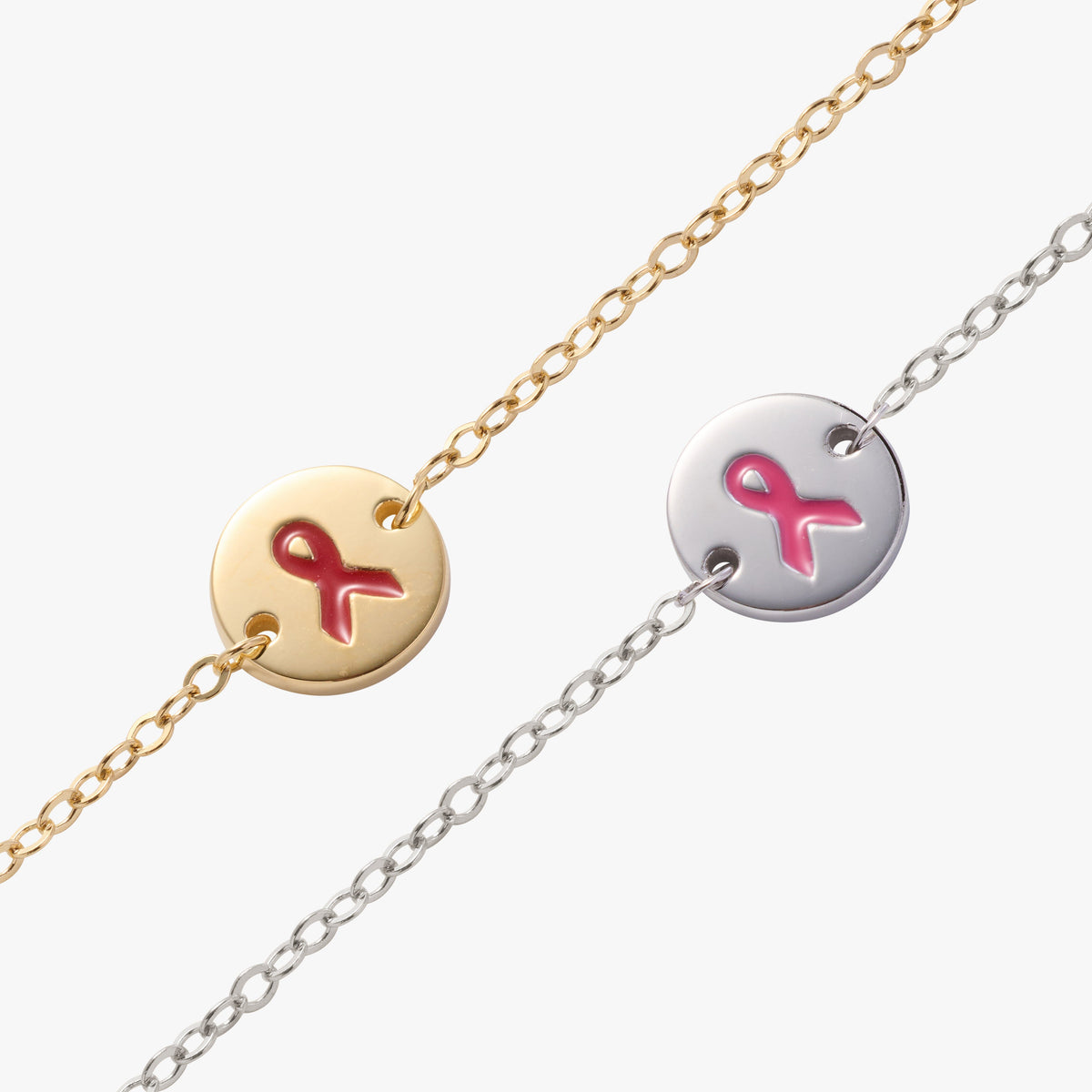Breast Cancer Story Chain Bracelet