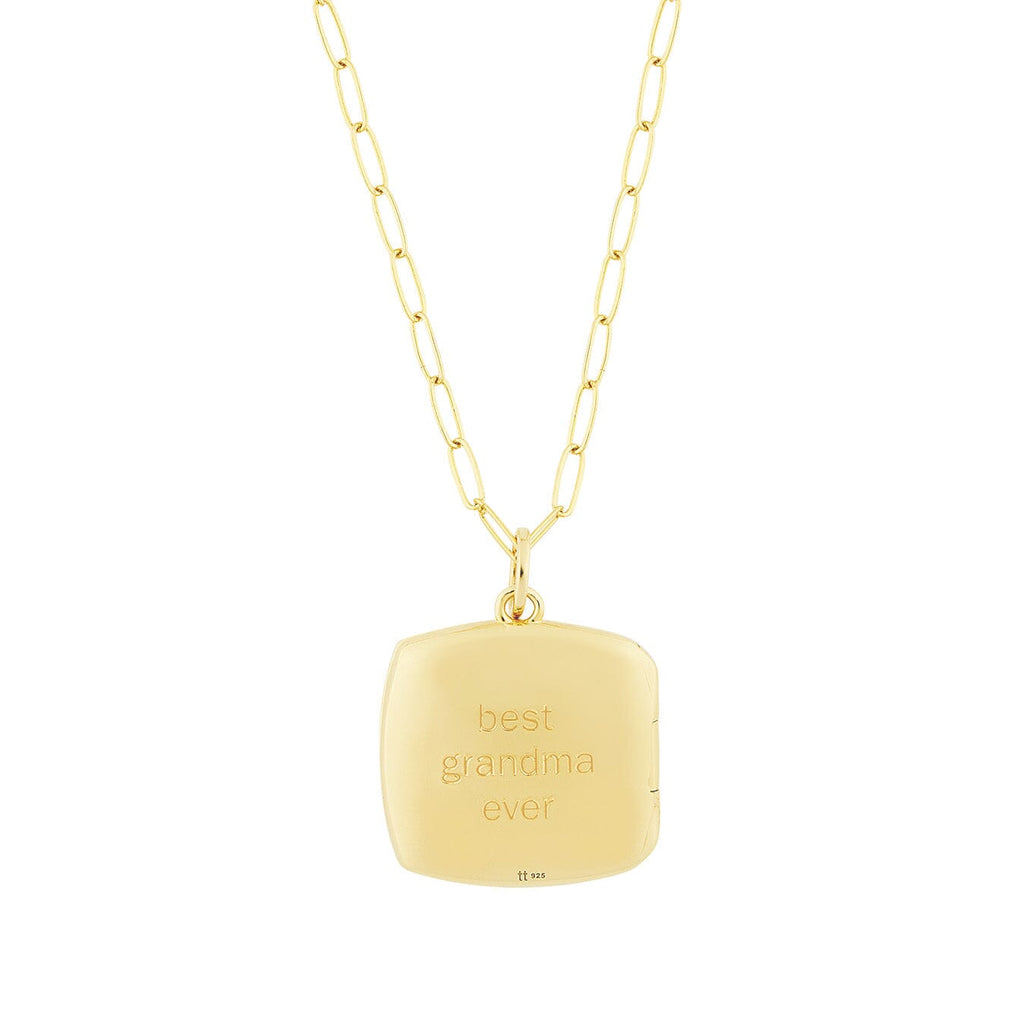 Square Personalized Locket Necklace