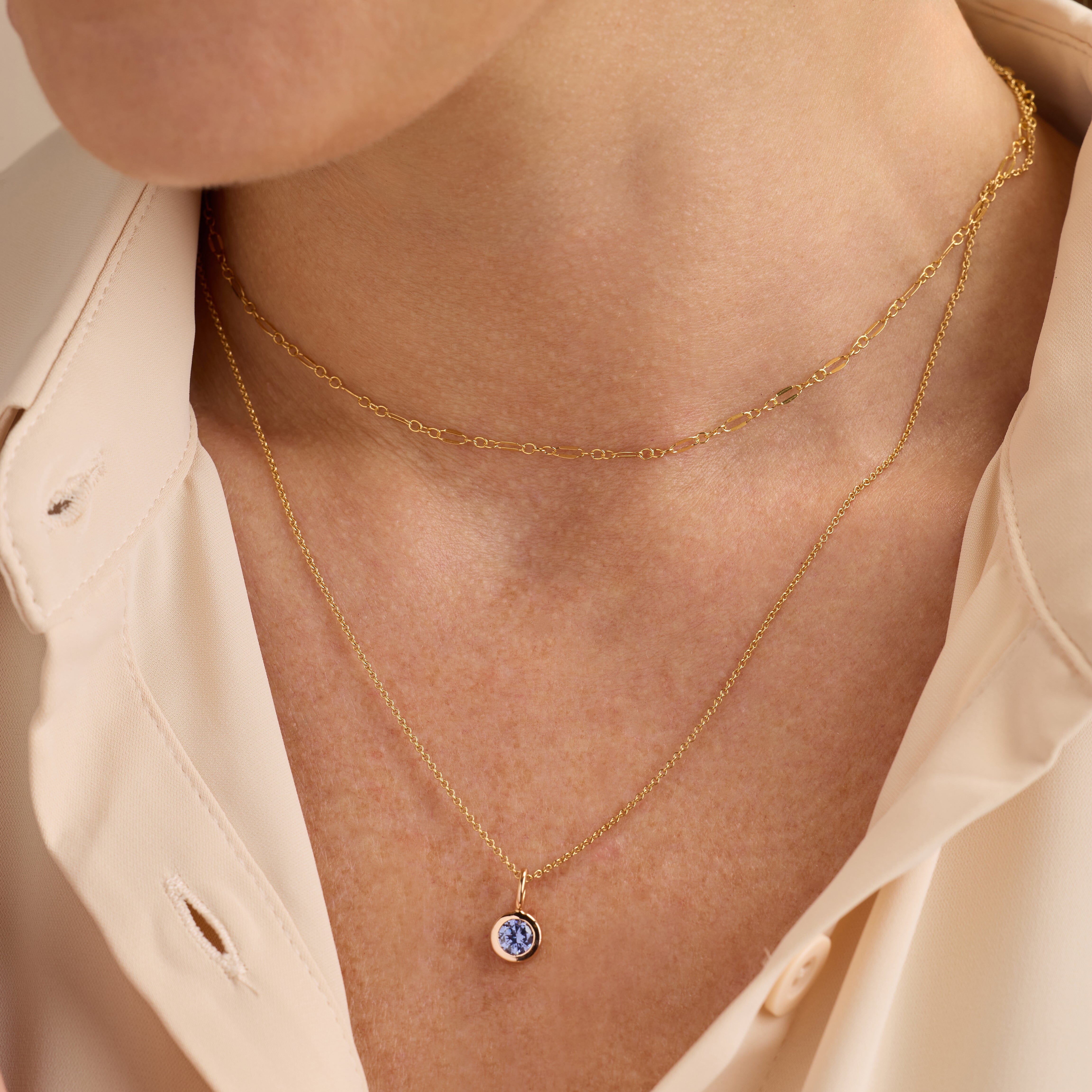 Birthstone Charm Necklace