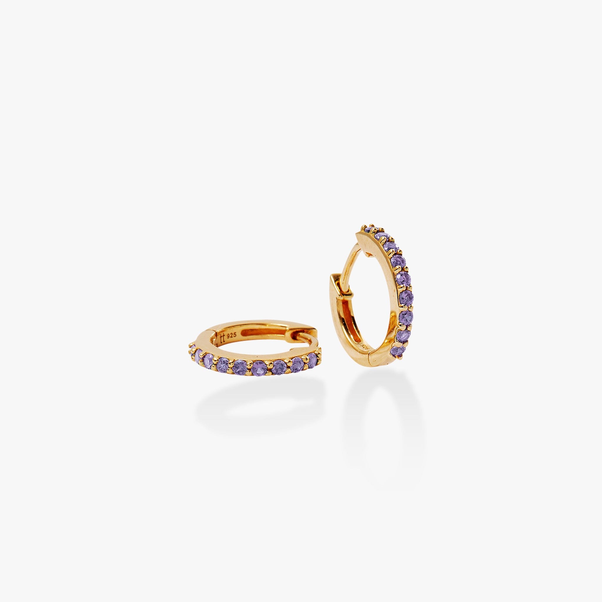 Birthstone Huggie Earrings