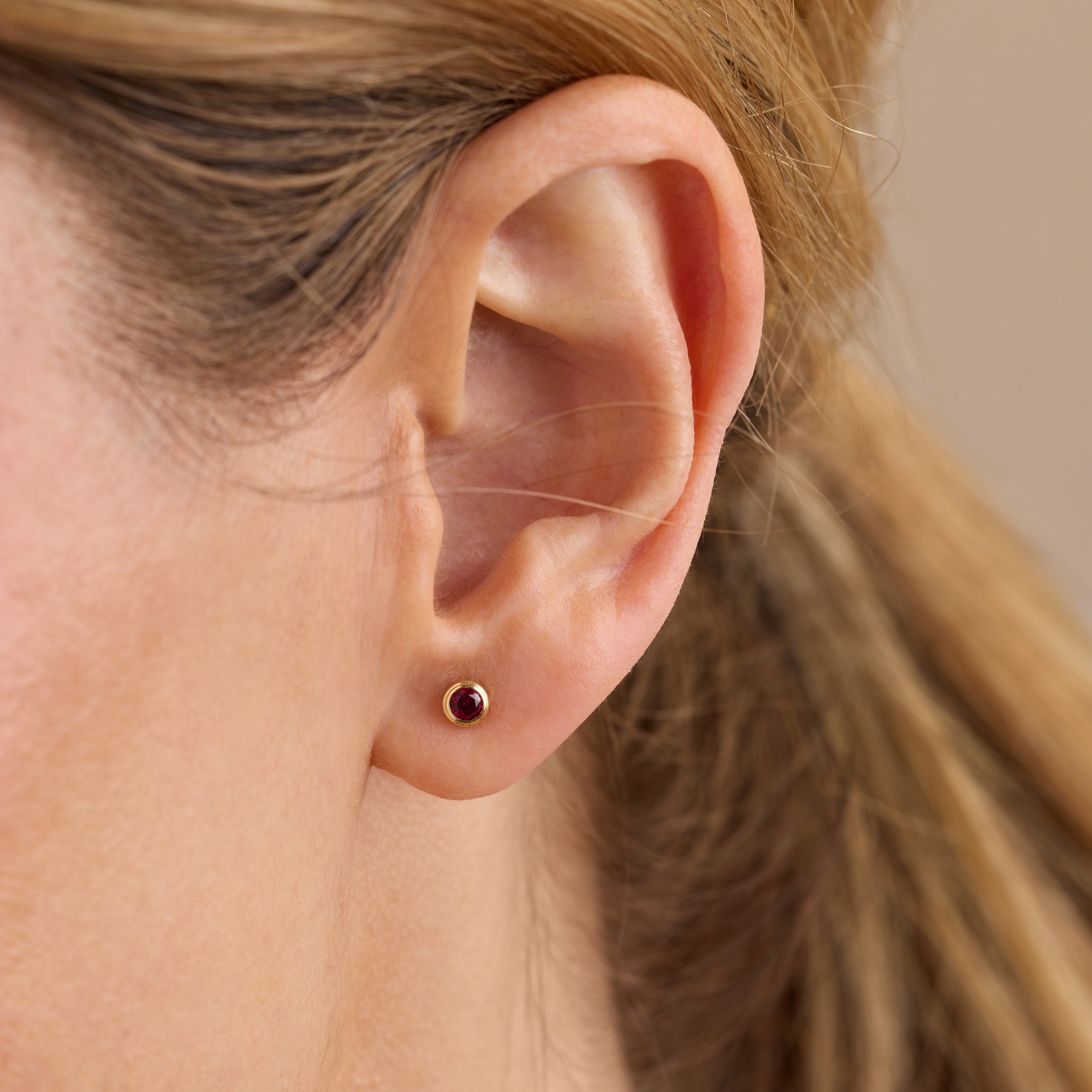 Birthstone Stud Earrings