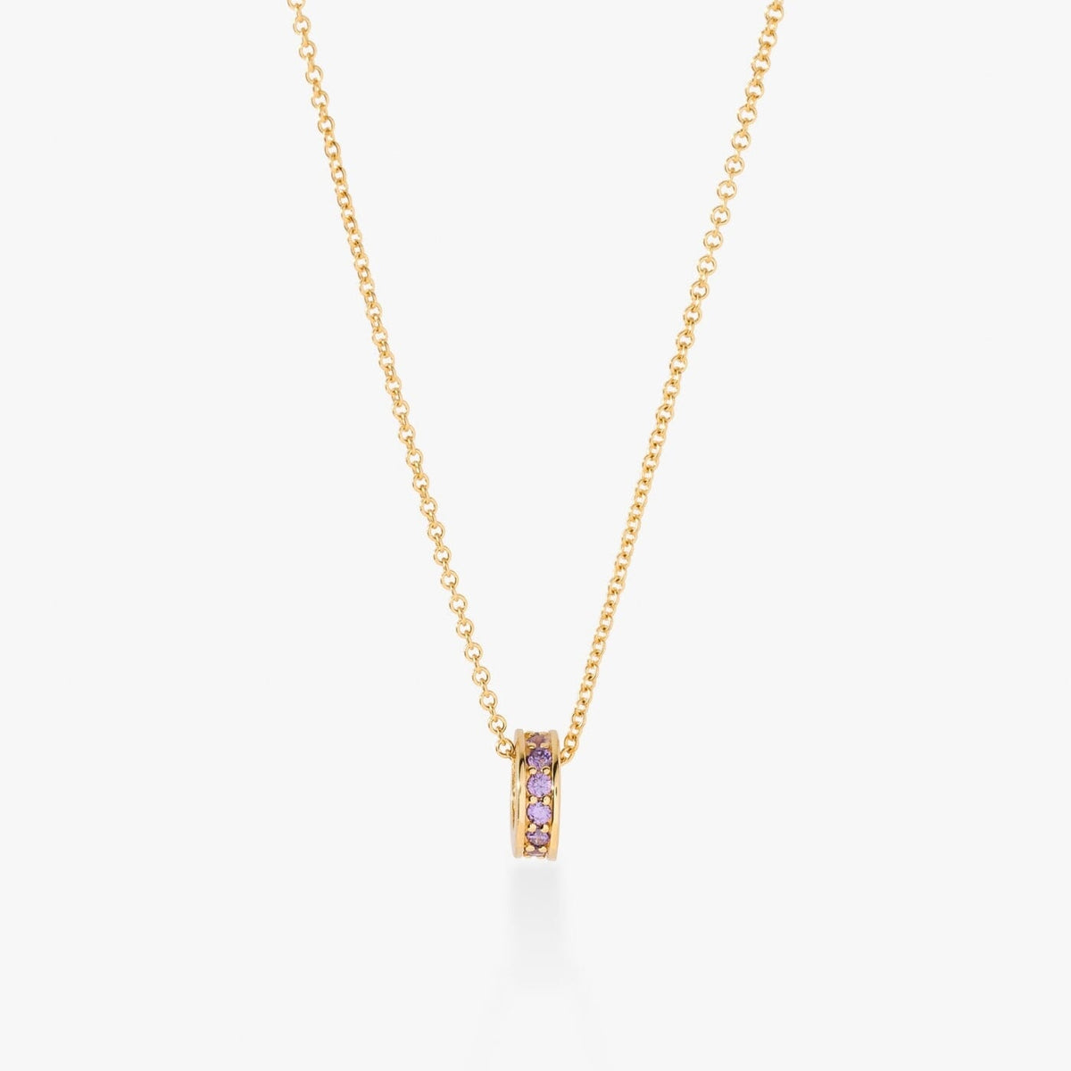 Birthstone Sliding Ring Necklace