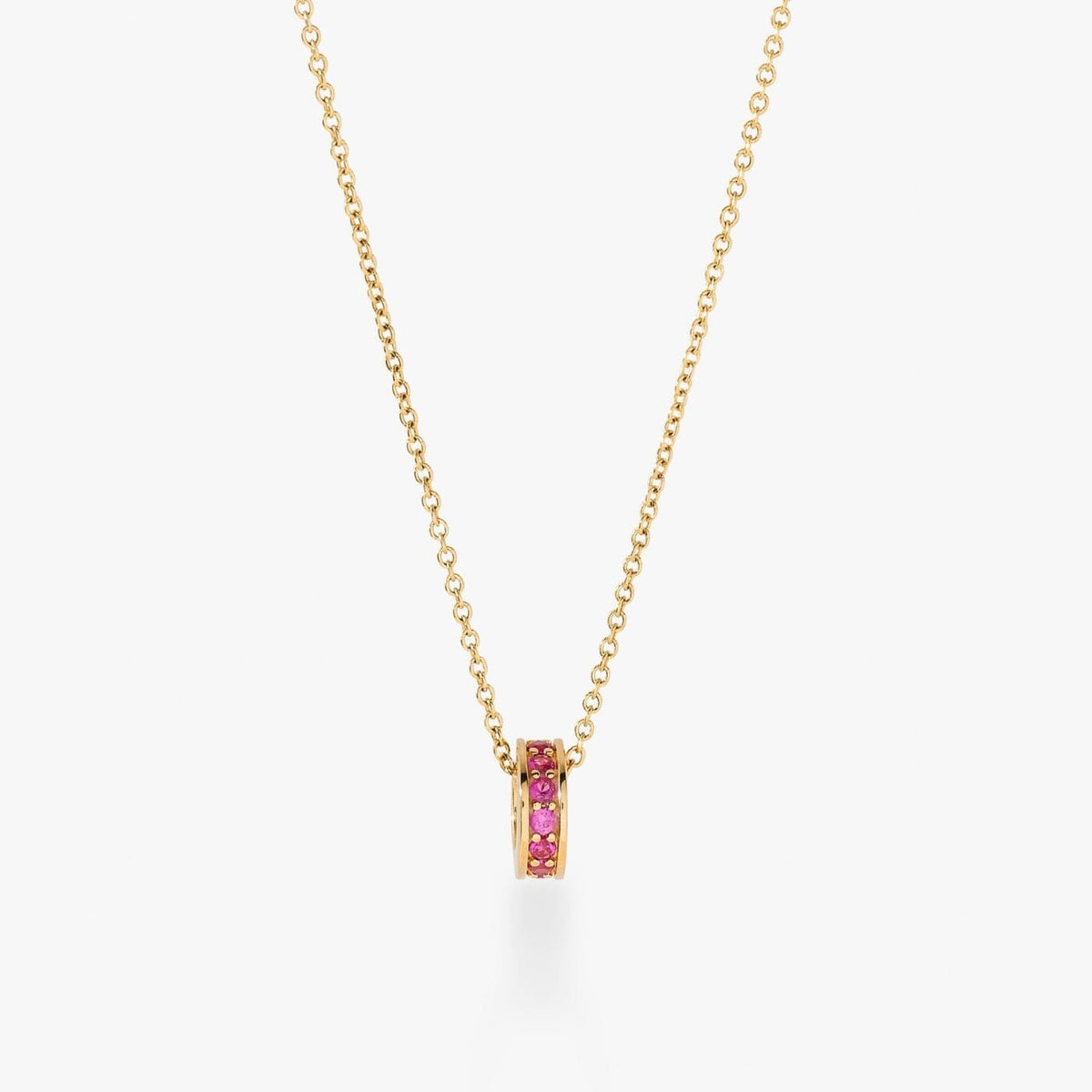 Birthstone Sliding Ring Necklace