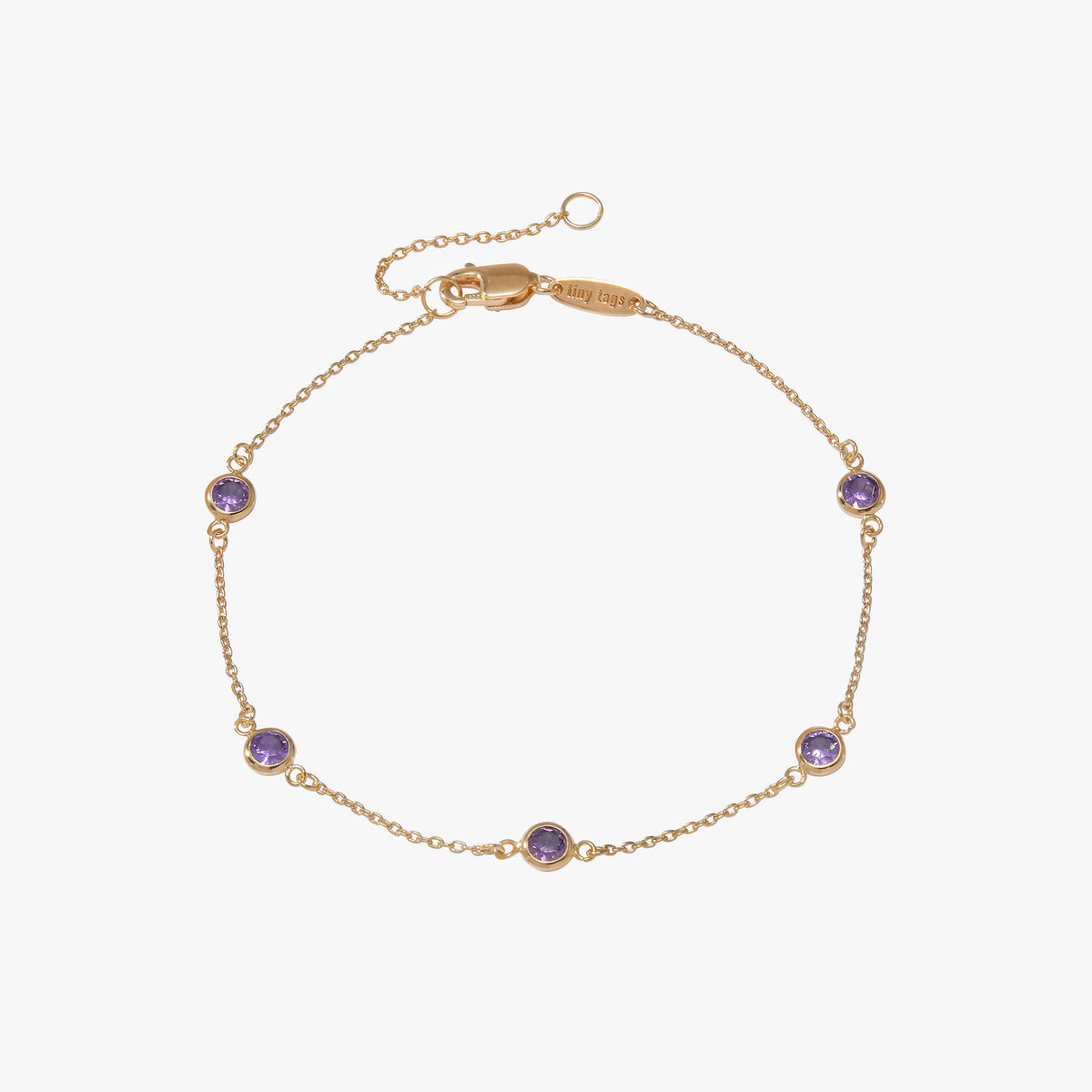 Bezel Birthstone Bracelet