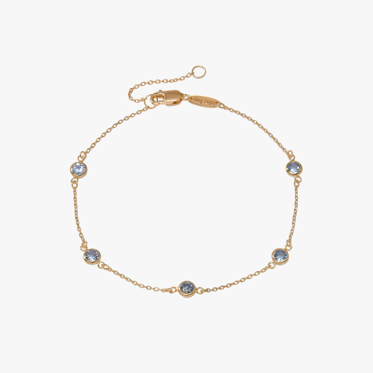 Bezel Birthstone Bracelet