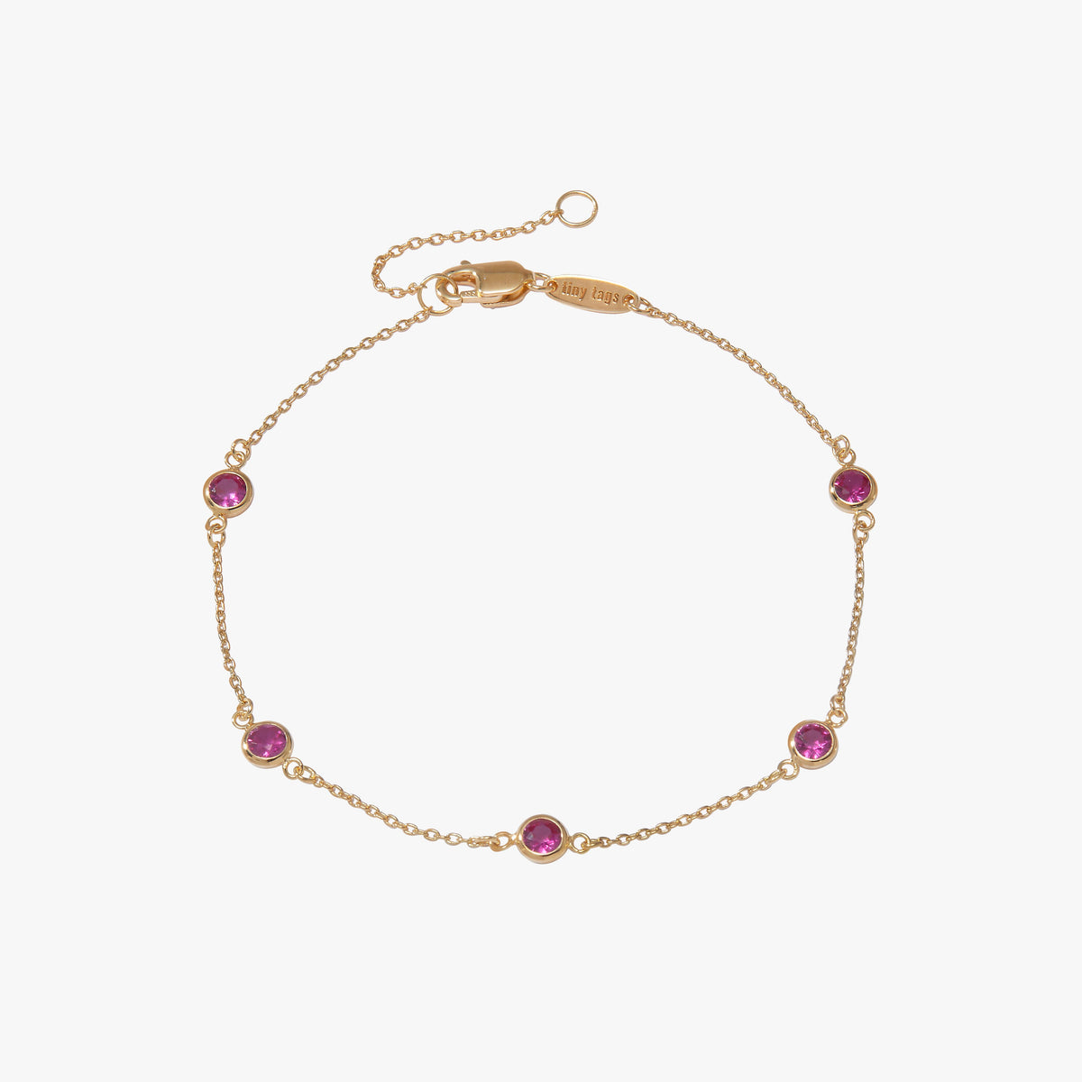 Bezel Birthstone Bracelet