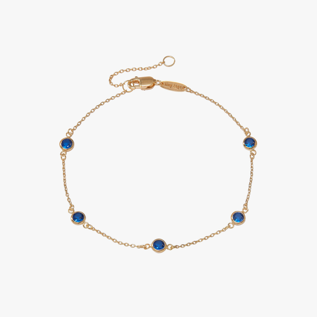 Bezel Birthstone Bracelet