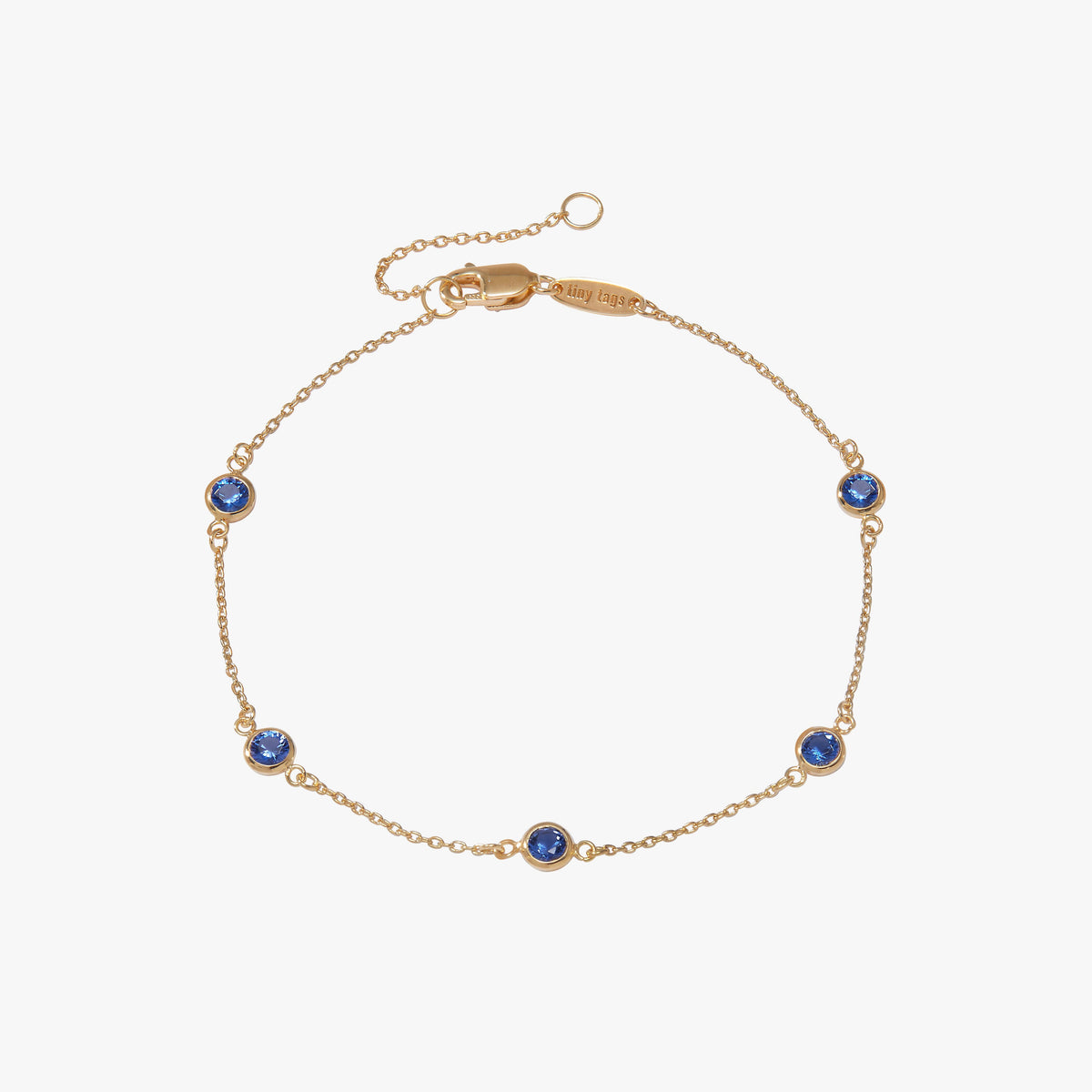 Bezel Birthstone Bracelet