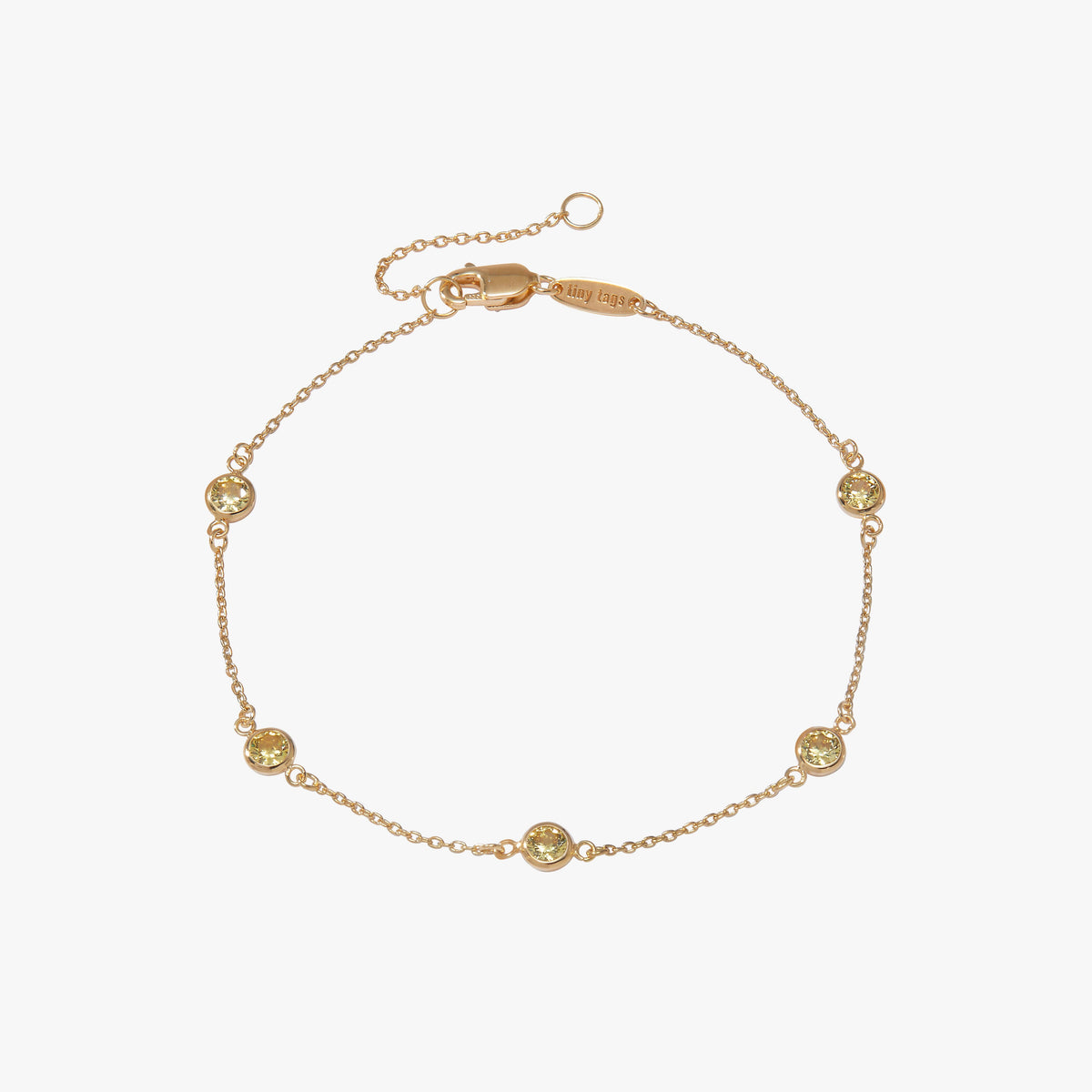 Bezel Birthstone Bracelet