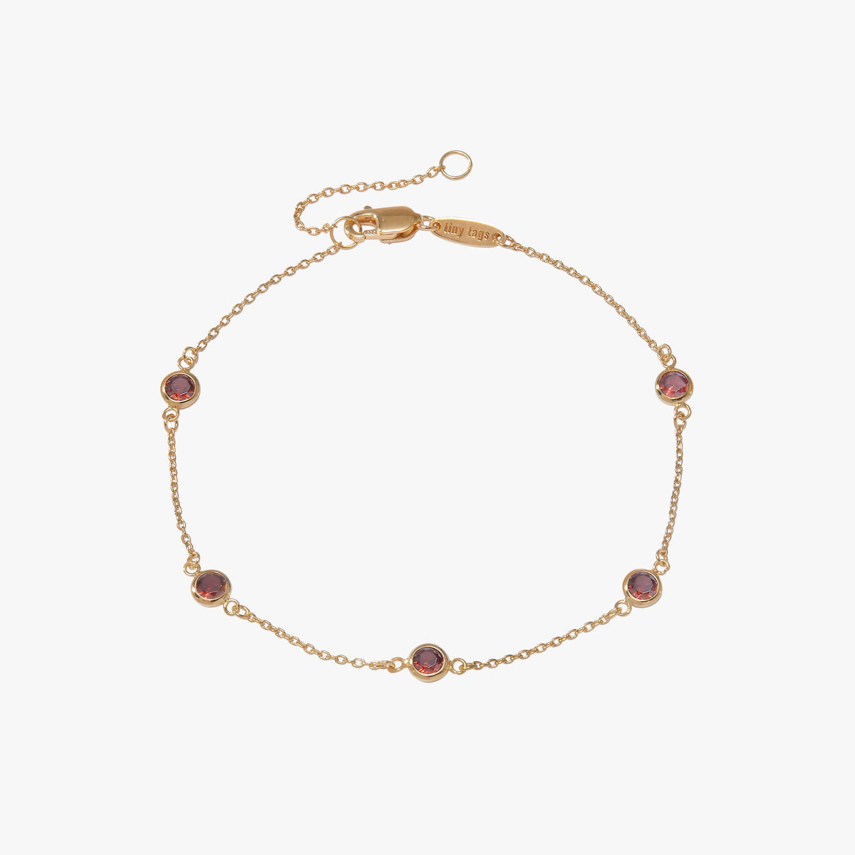 Bezel Birthstone Bracelet