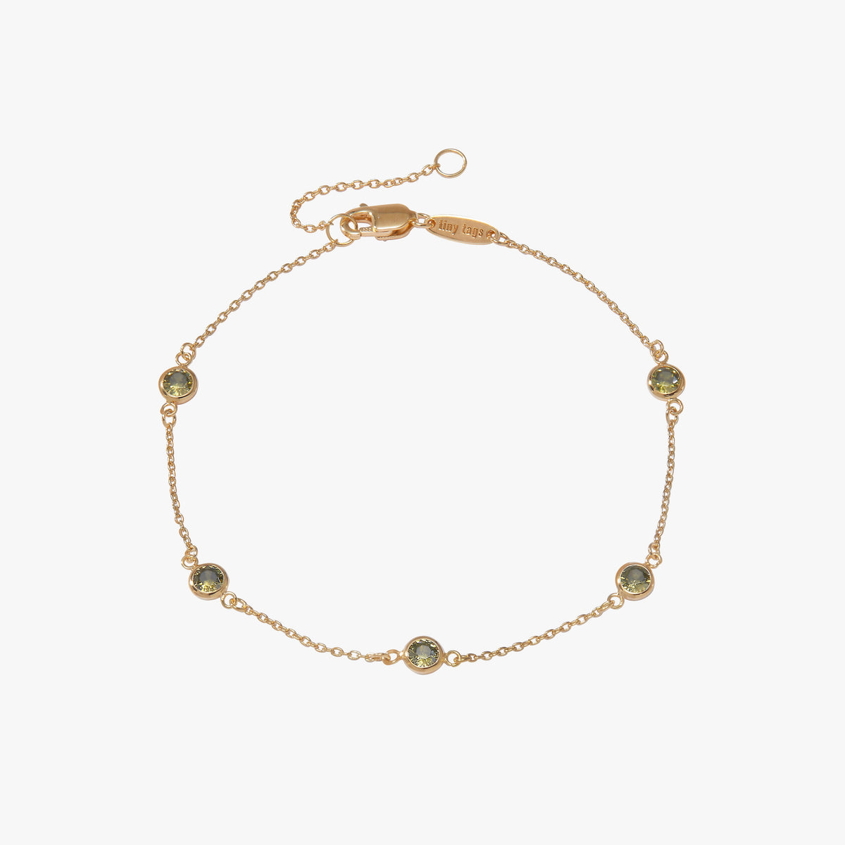 Bezel Birthstone Bracelet