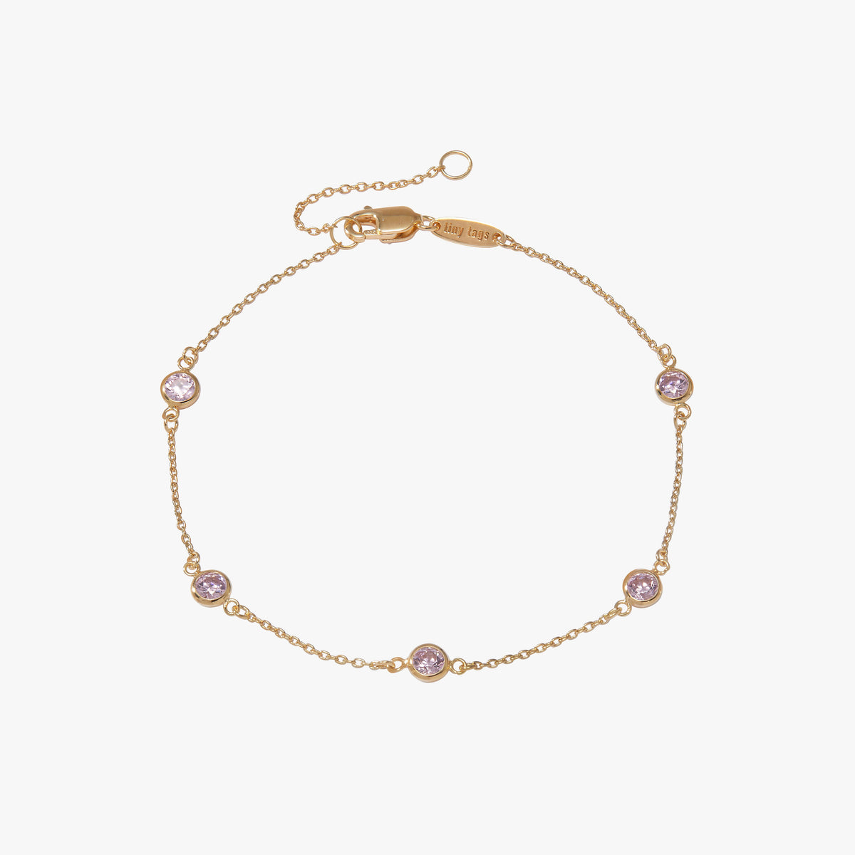 Bezel Birthstone Bracelet