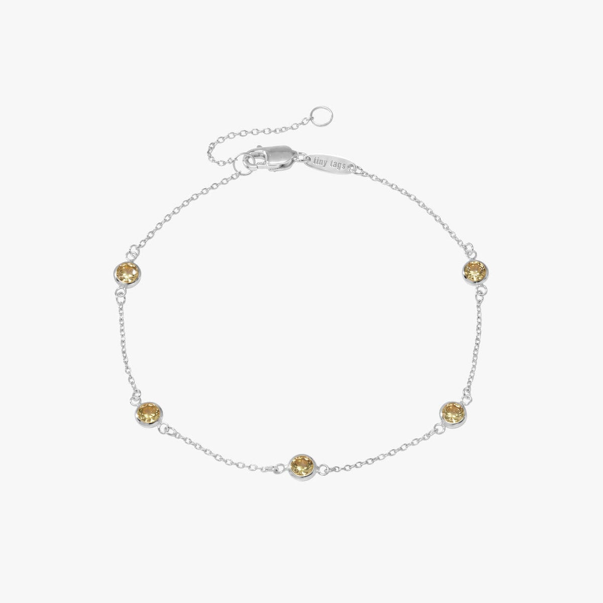 Bezel Birthstone Bracelet