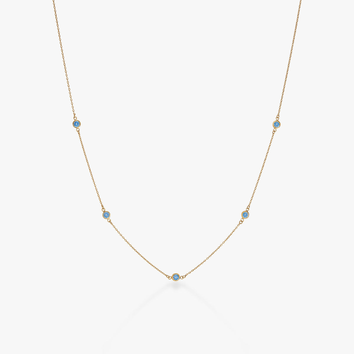 Bezel Birthstone Necklace