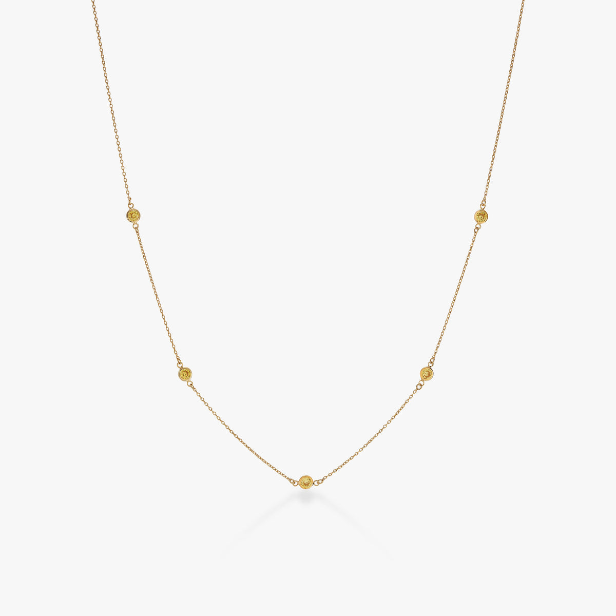 Bezel Birthstone Necklace
