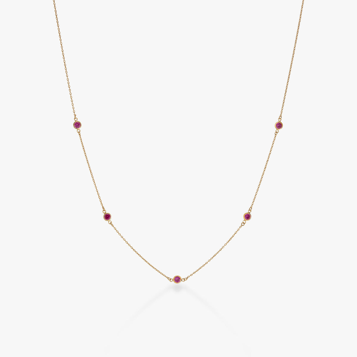 Bezel Birthstone Necklace