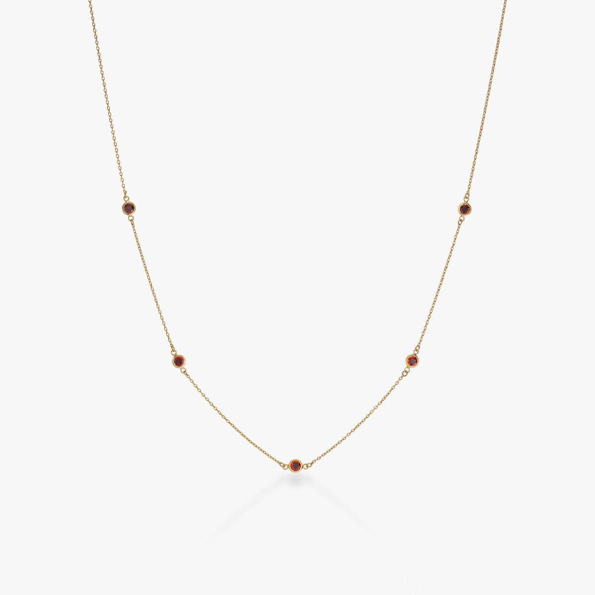 Bezel Birthstone Necklace